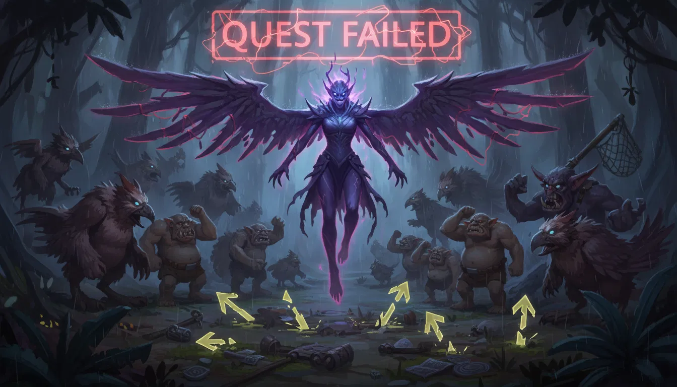 Vengeful Spirit surrounded by confused neutral creeps