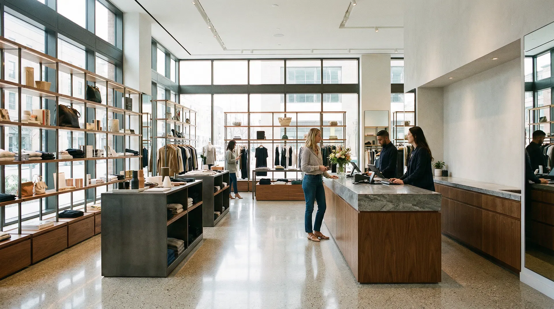 Tienda moderna con sistema de punto de venta