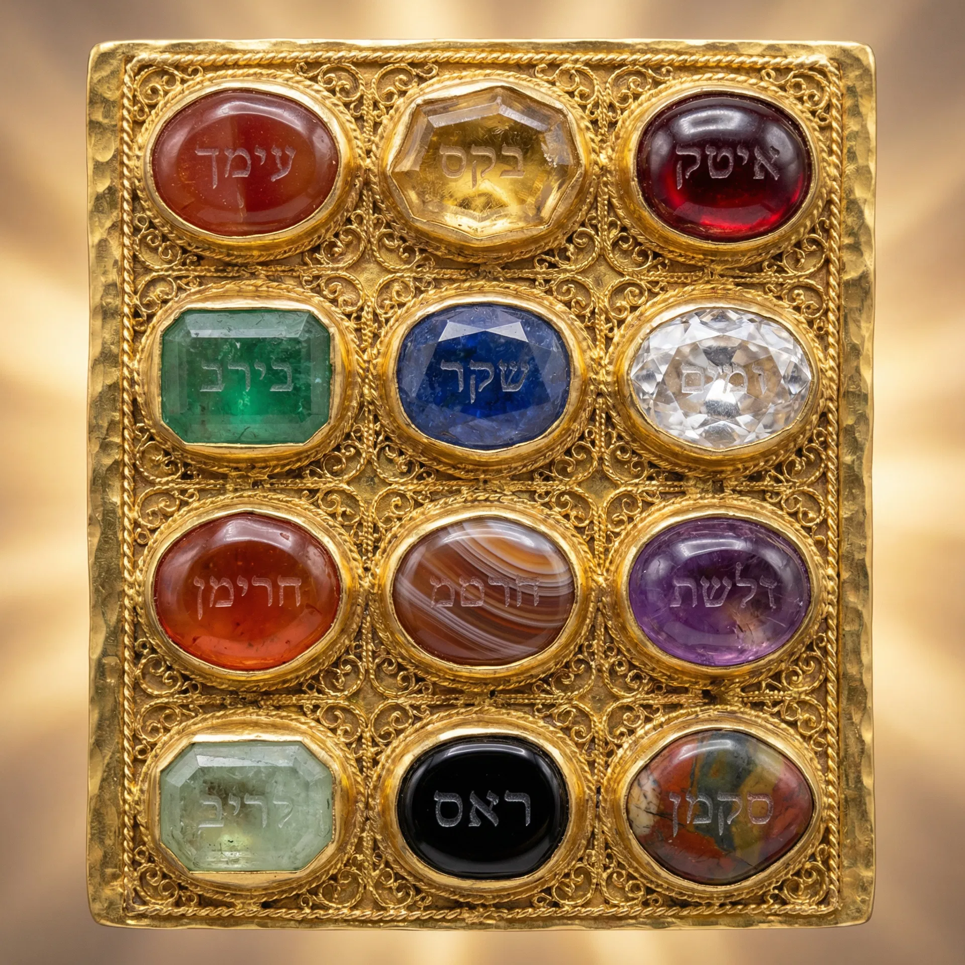 The Breastplate (Choshen) with Twelve Gemstones