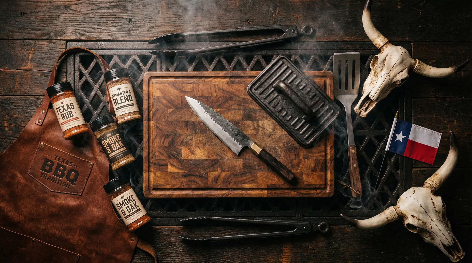Ferramentas e temperos Texas BBQ