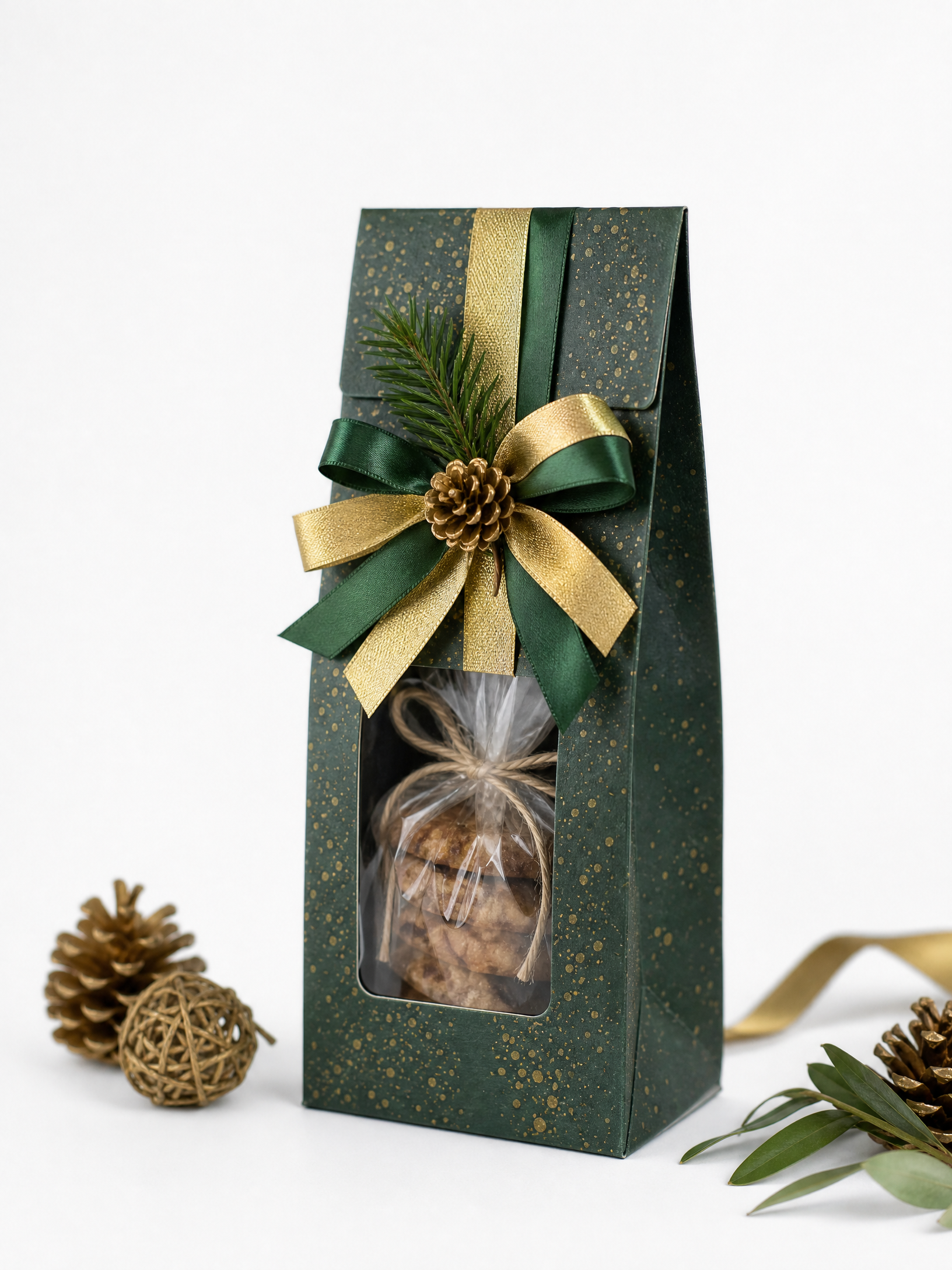 Embalagem reciclada de café com kit de cookies
