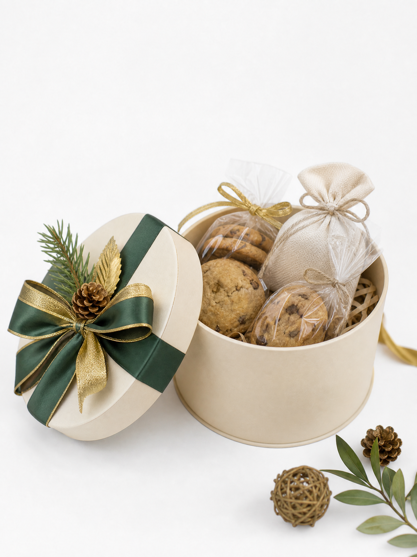 Caixa de papelão reciclada para presente de Natal