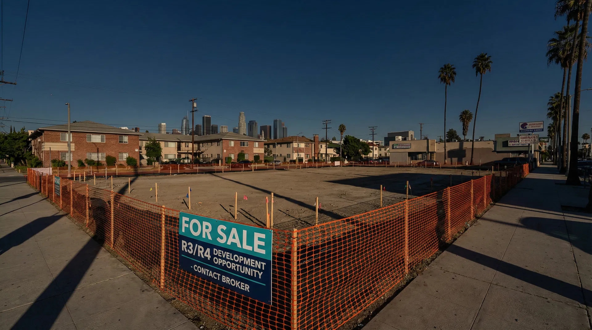 Vacant development lot in Los Angeles