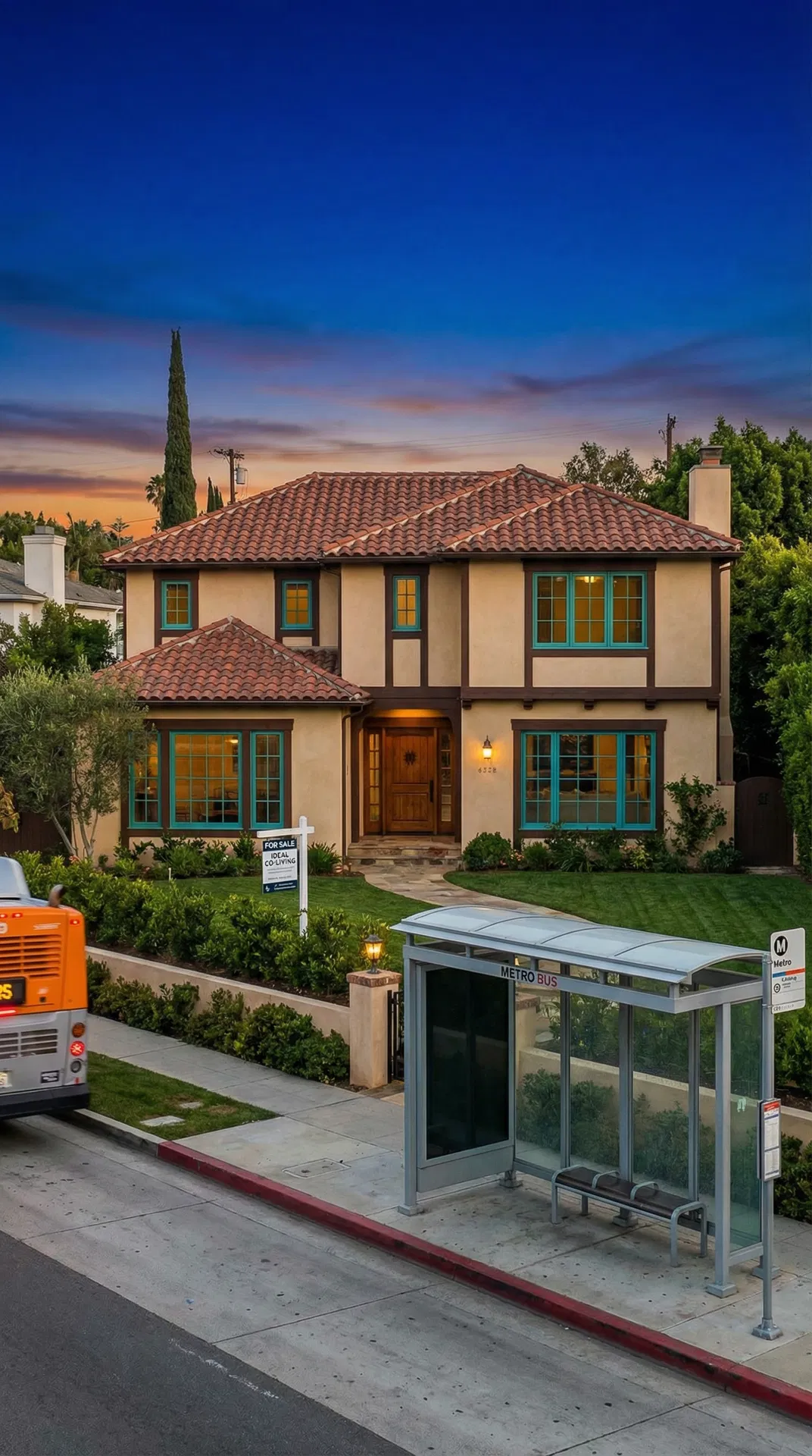 Co-living property near public transit