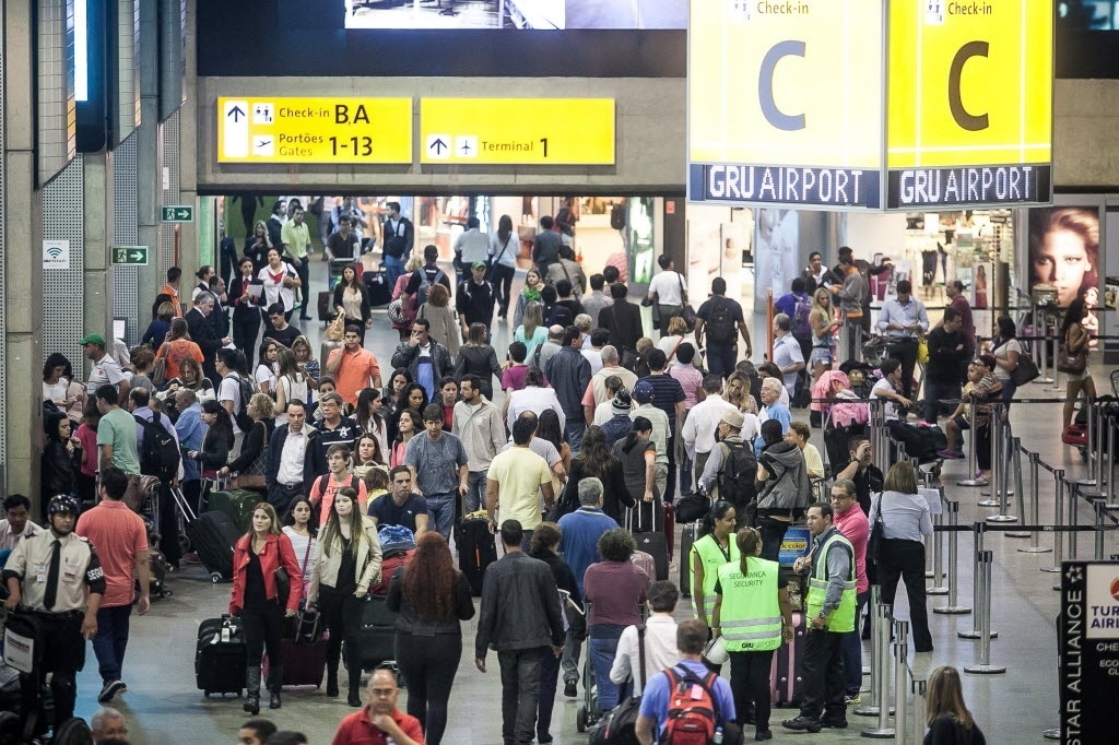 Aeroporto movimentado