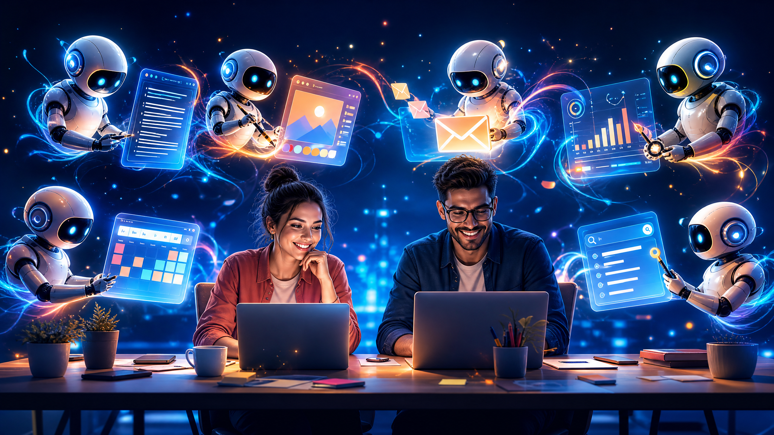 Hero Image: Lean Marketing Team with AI Agents
