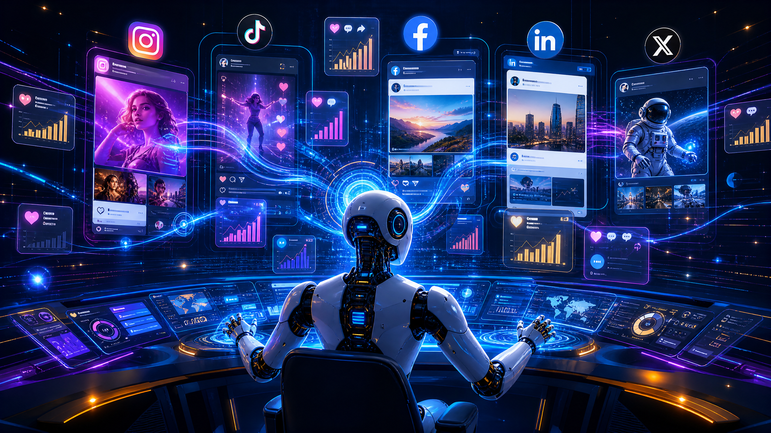 Hero Image: AI Social Media Automation