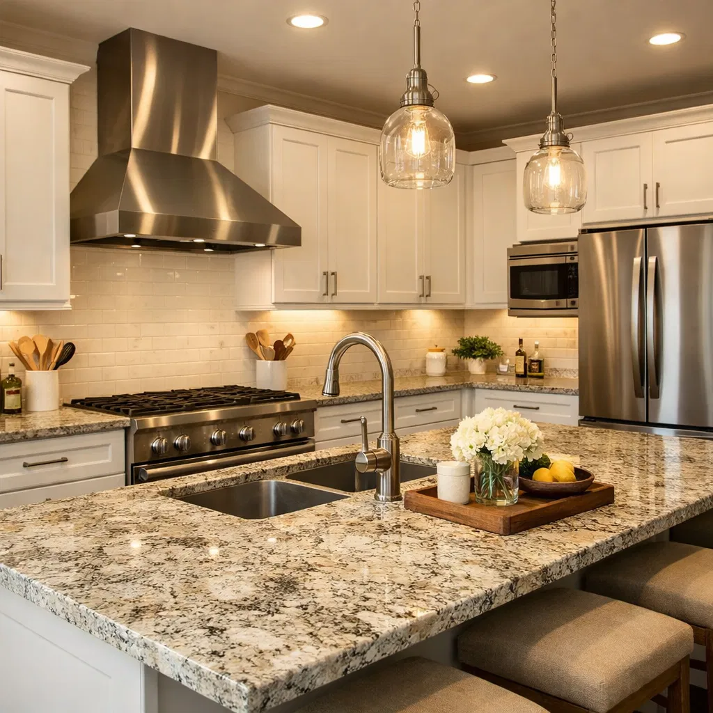 Jenny Bivona's kitchen with Granite