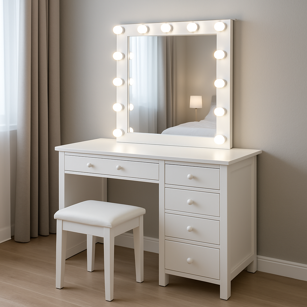 Vanity with Illuminated Mirror