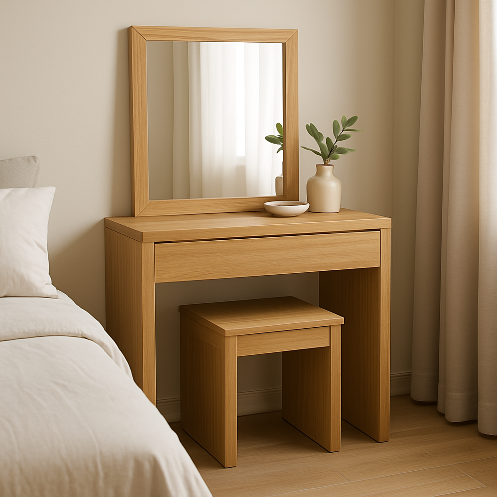 Dressing Table with Integrated Stool