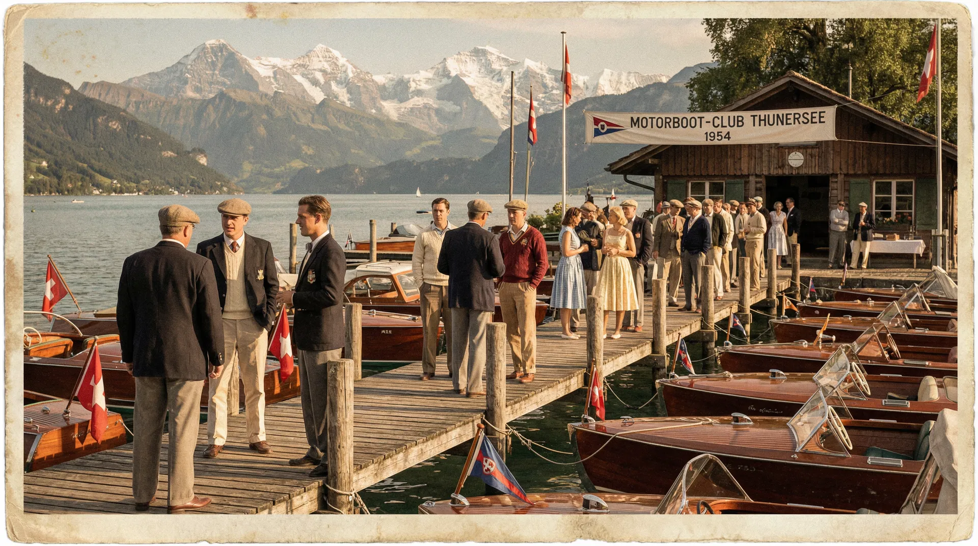 Motorbootclub Thunersee – historische Aufnahme