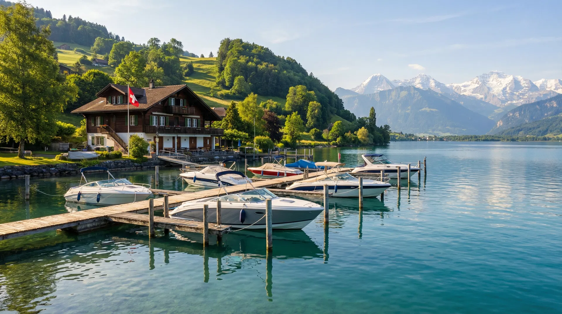 Clubanlage Motorbootclub Thunersee an der Krattighalde