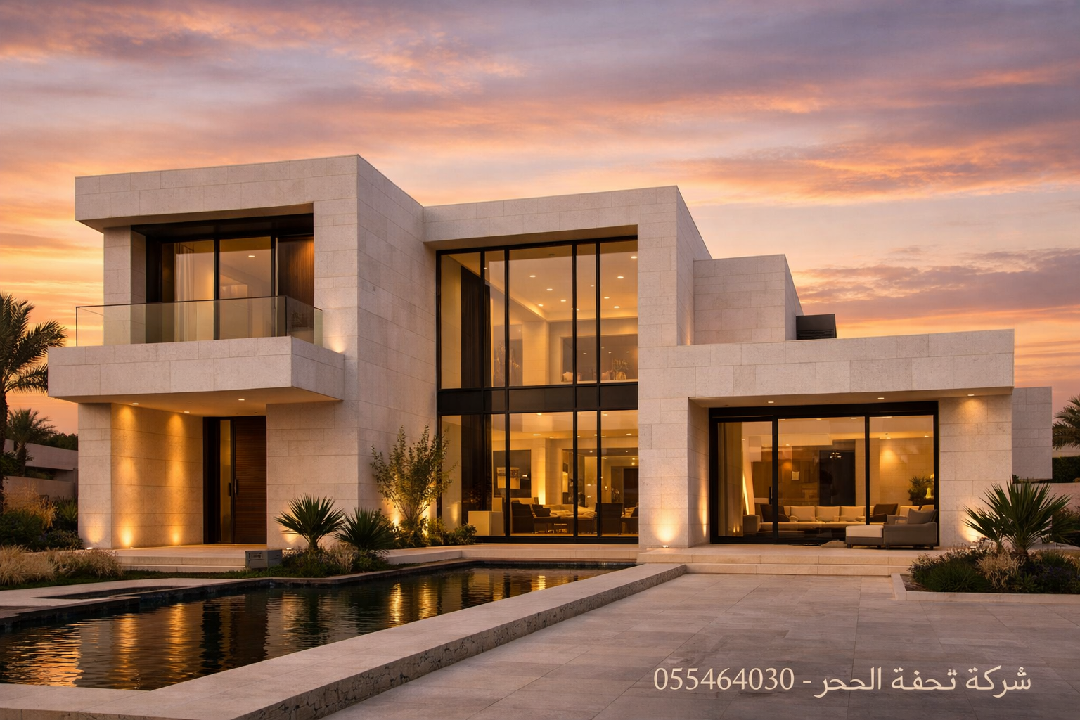 فيلا حديثة بحجر ليمرا اليوناني