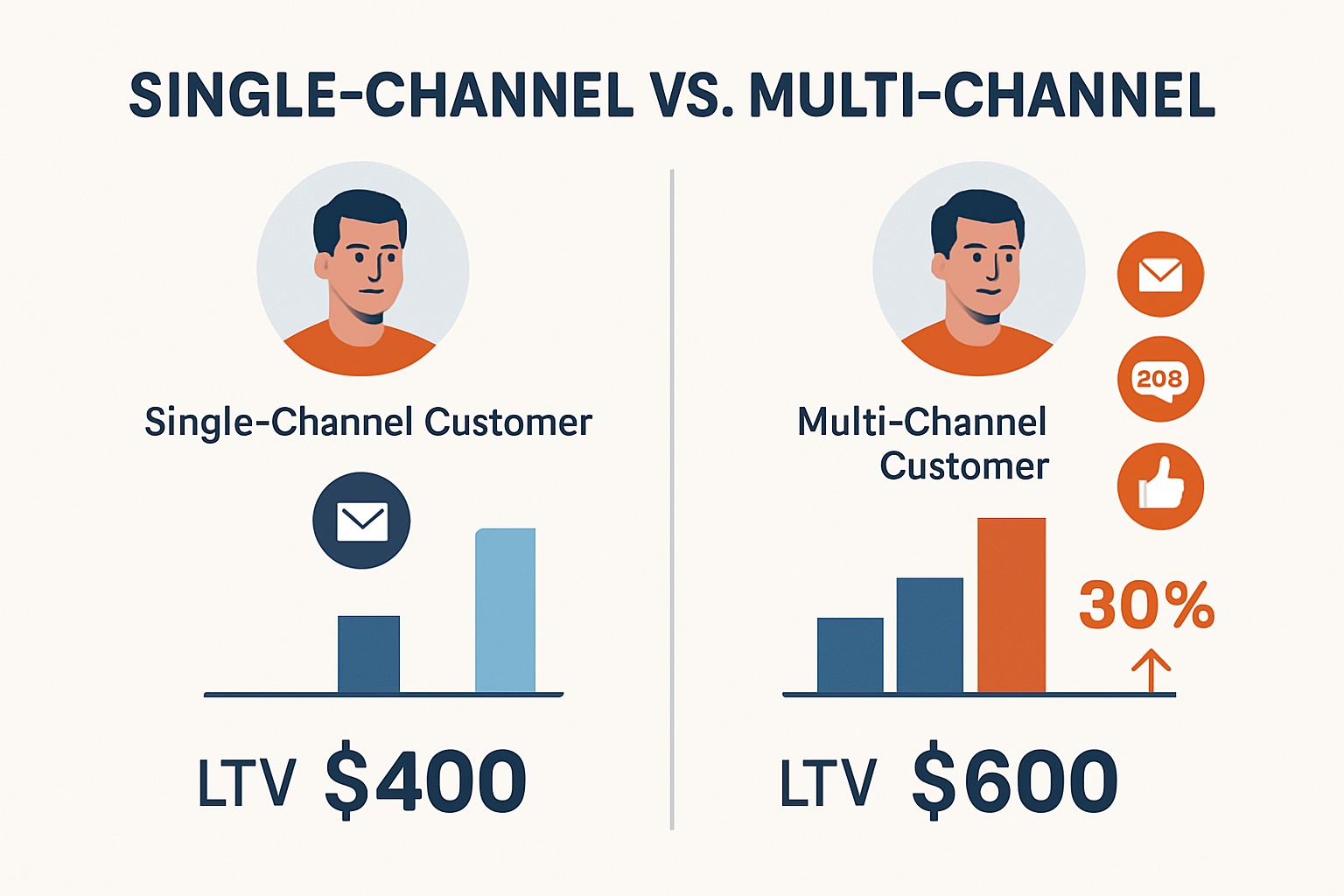 Single-Channel vs Multi-Channel LTV Comparison