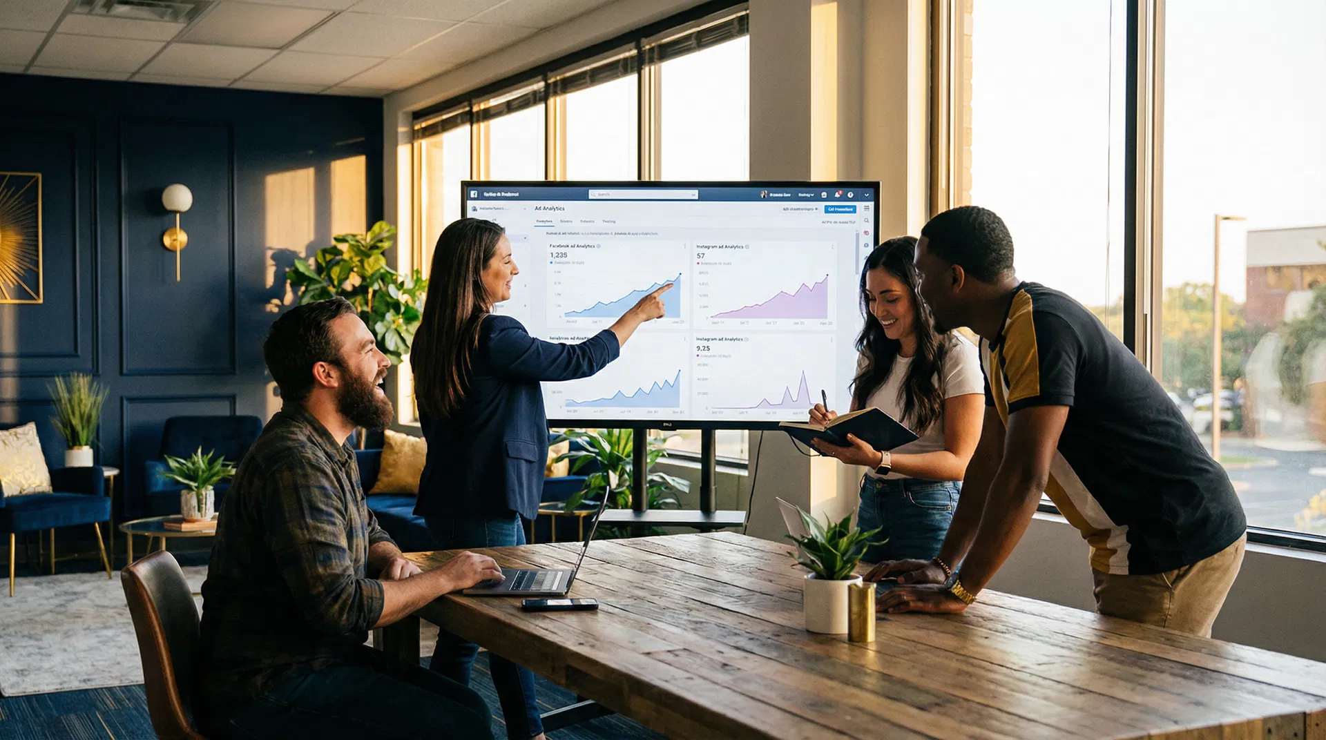 Zespół Rozkręć Biznes analizujący wyniki kampanii