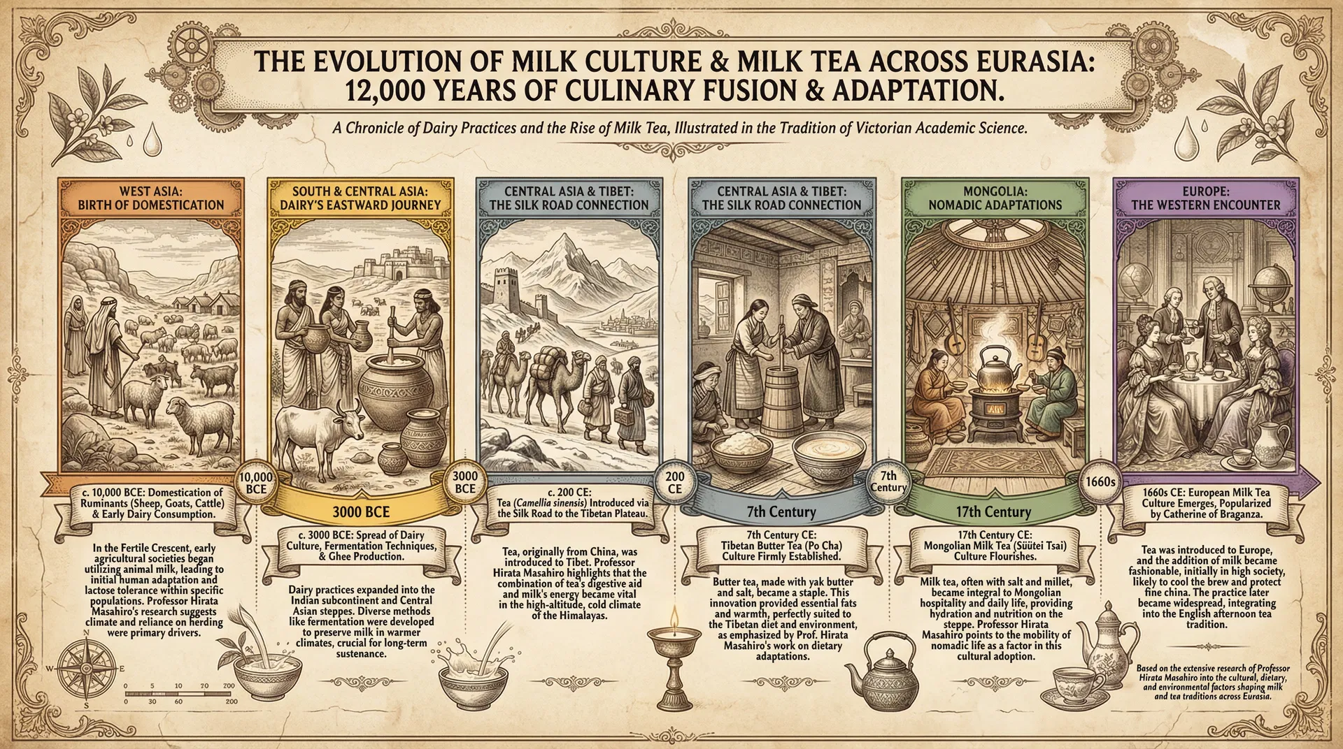 ユーラシア大陸における乳文化とミルクティーの進化