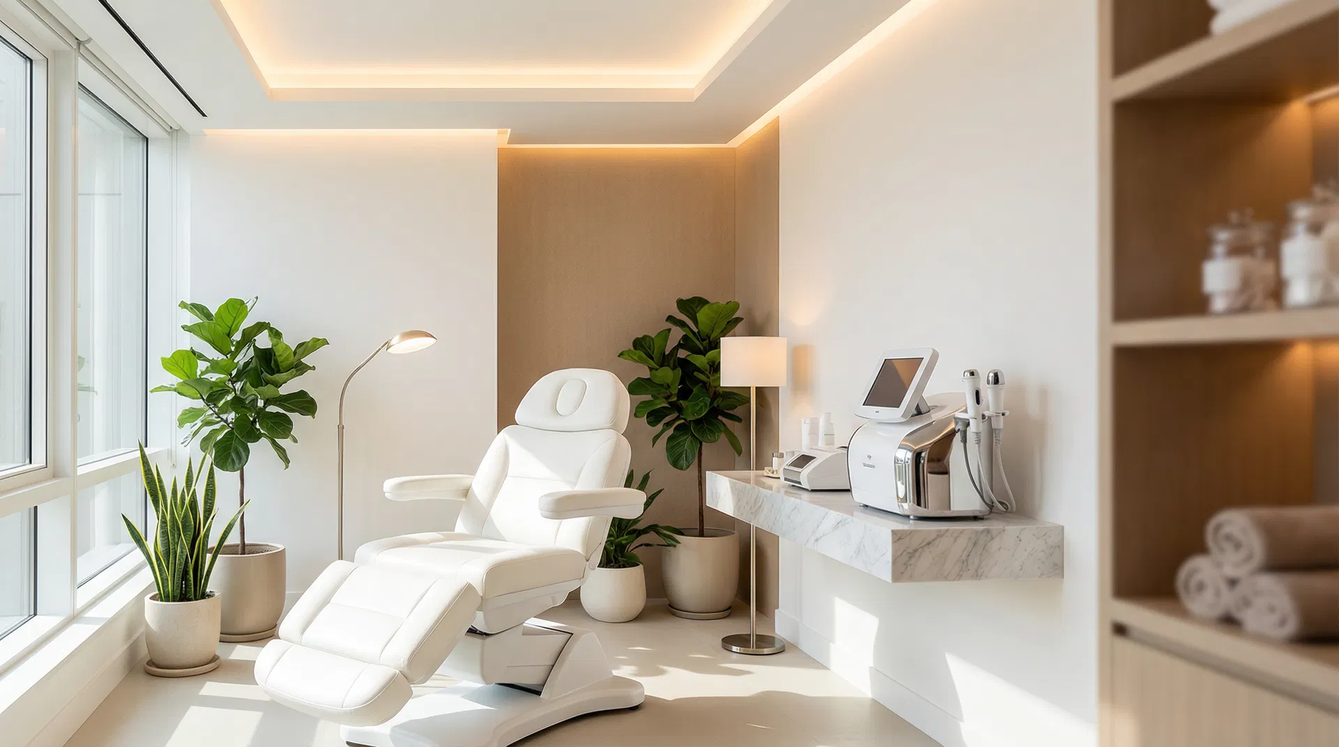 Modern med spa interior