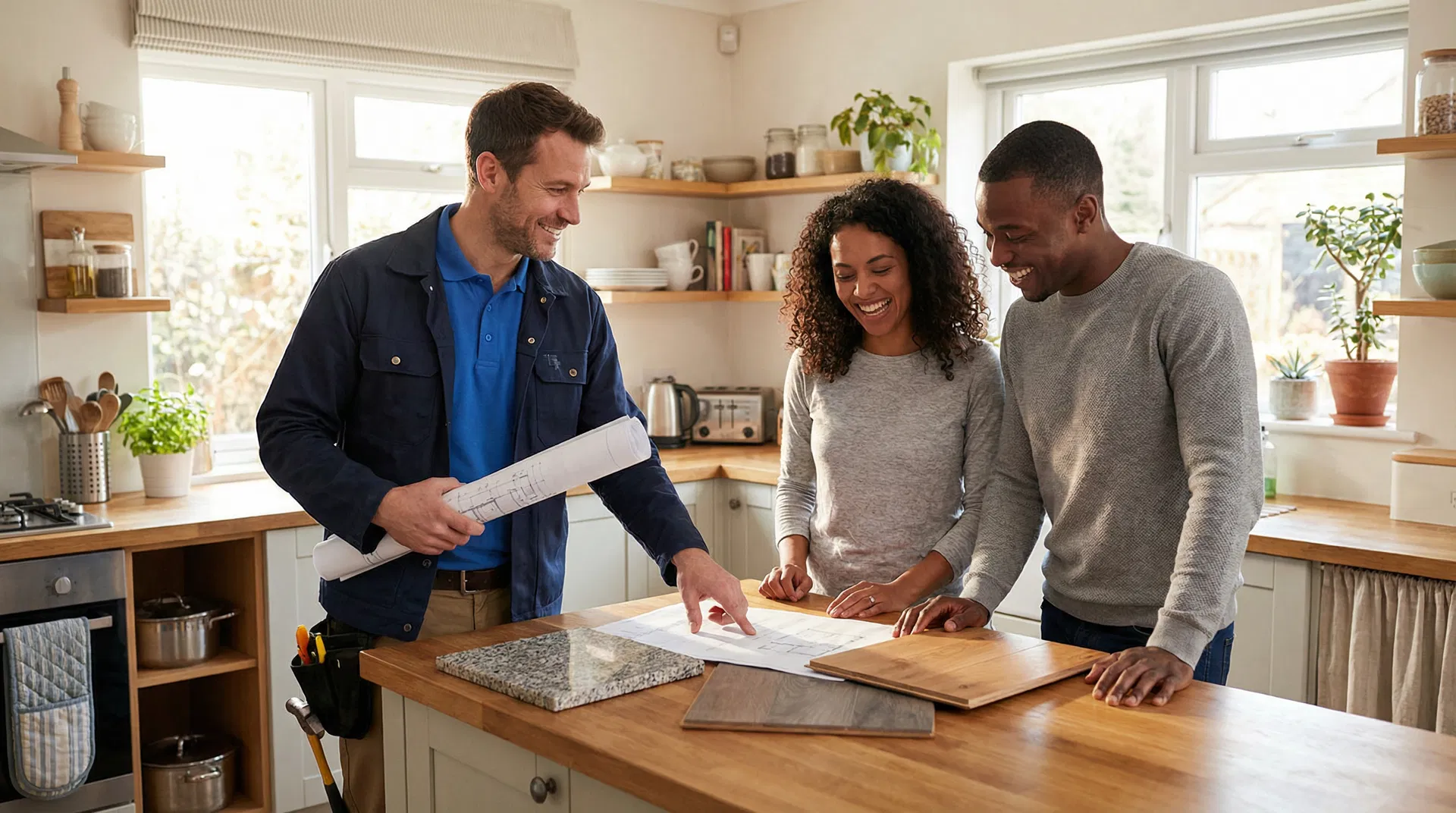 Contractor consultation with homeowners