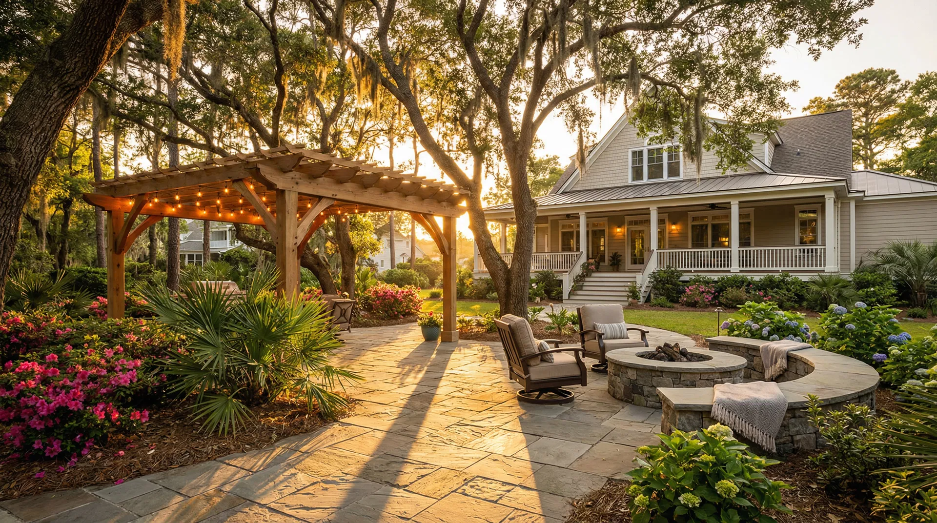 Luxury outdoor living space in Wilmington, NC