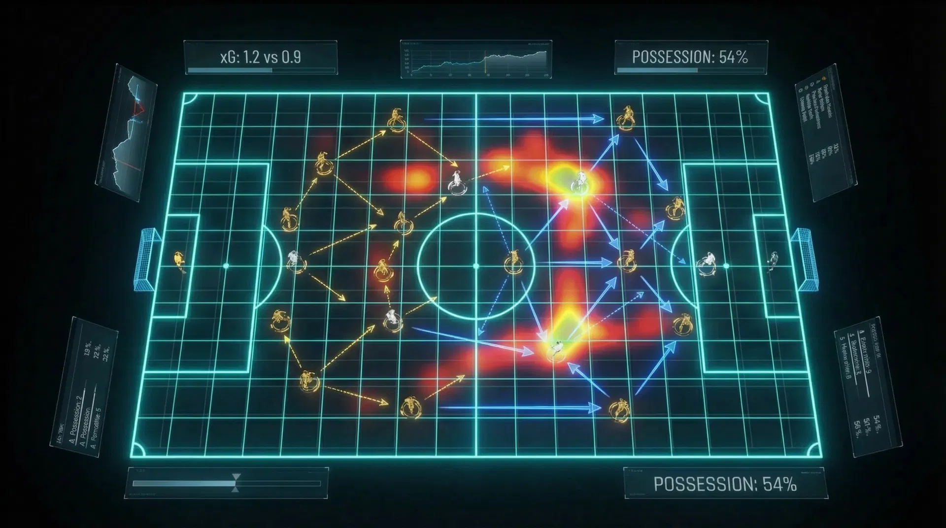 Campo tático holográfico com análise de dados