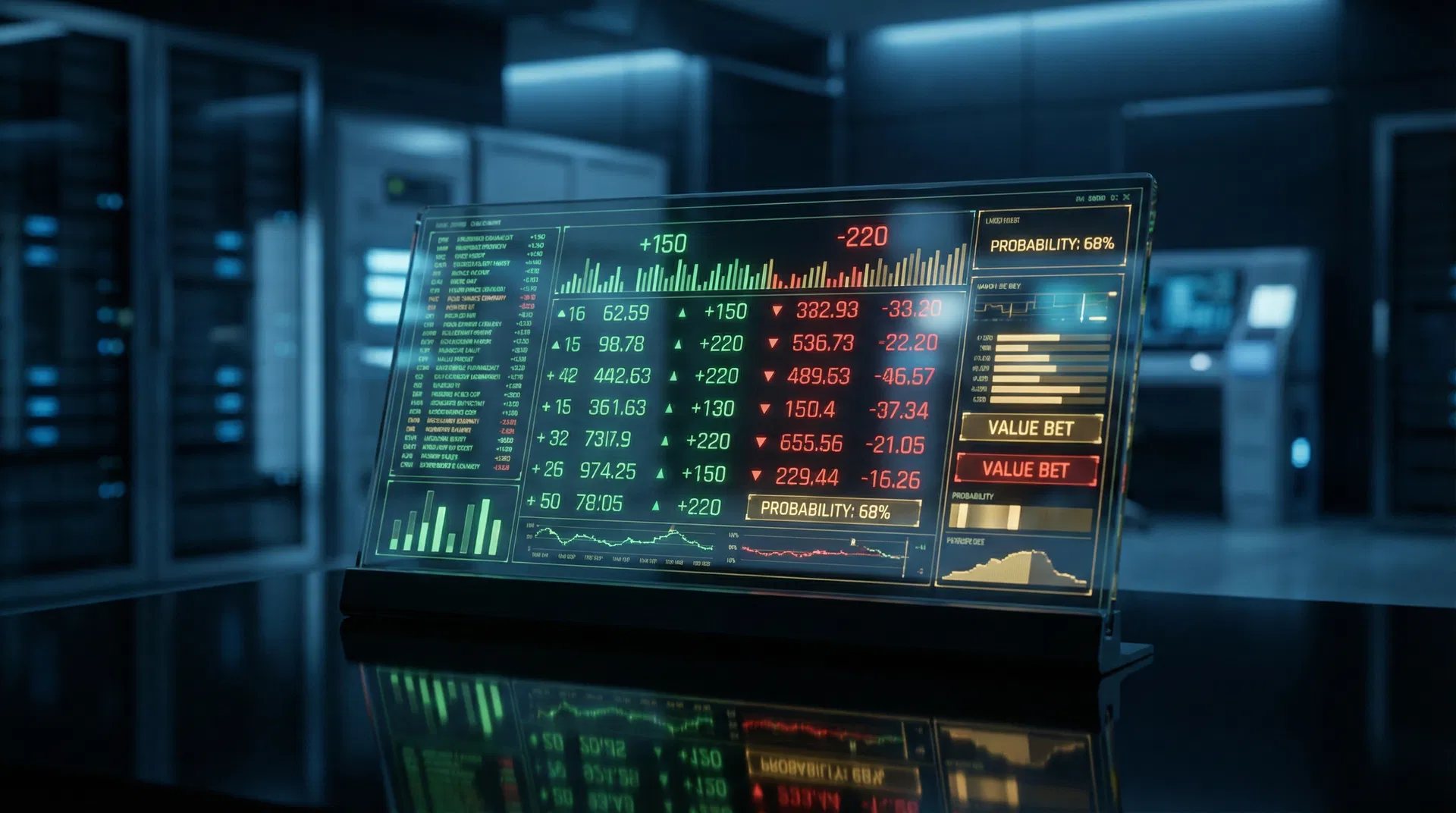 Dashboard de análise de odds e apostas de valor