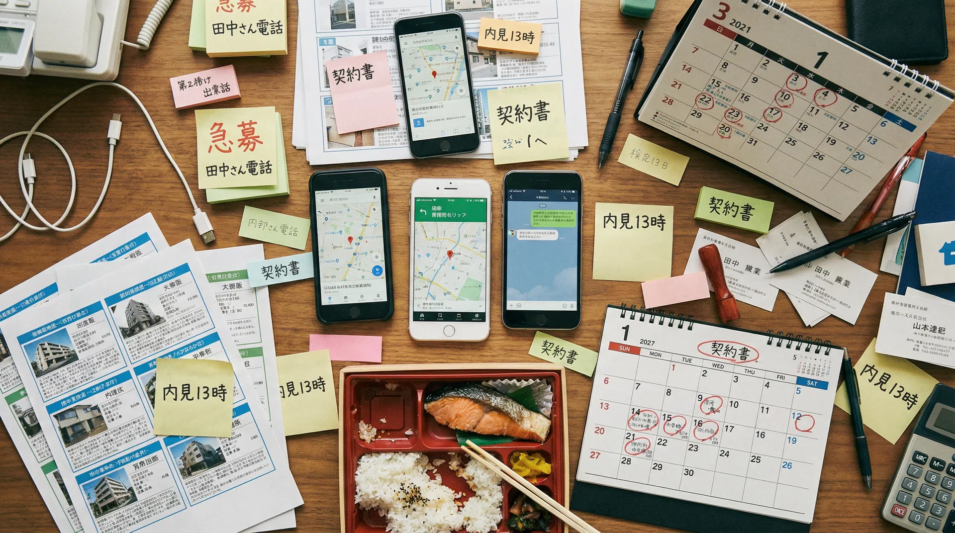 忙しい1人社長のデスク