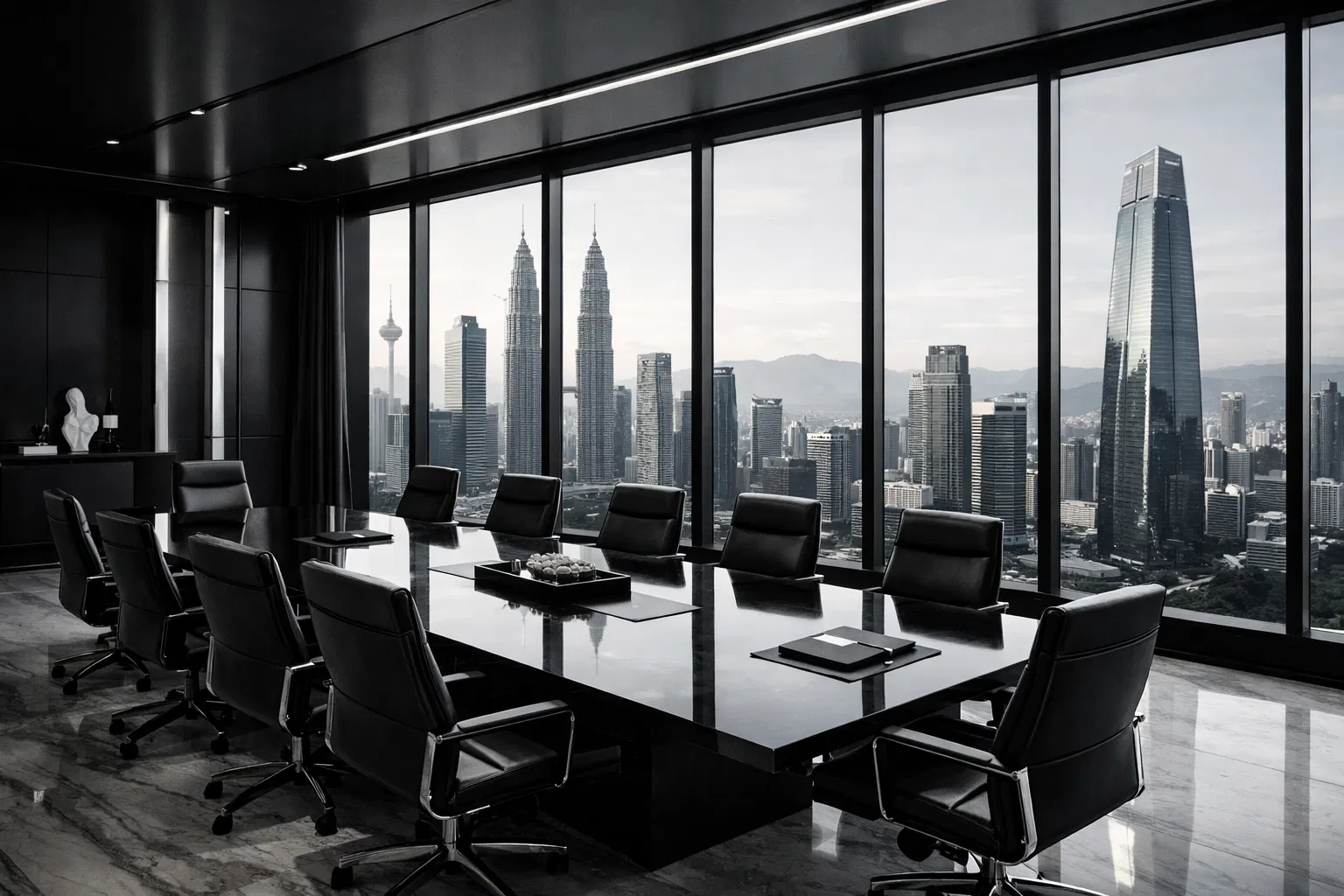 Premium KLCC office overlooking Kuala Lumpur skyline