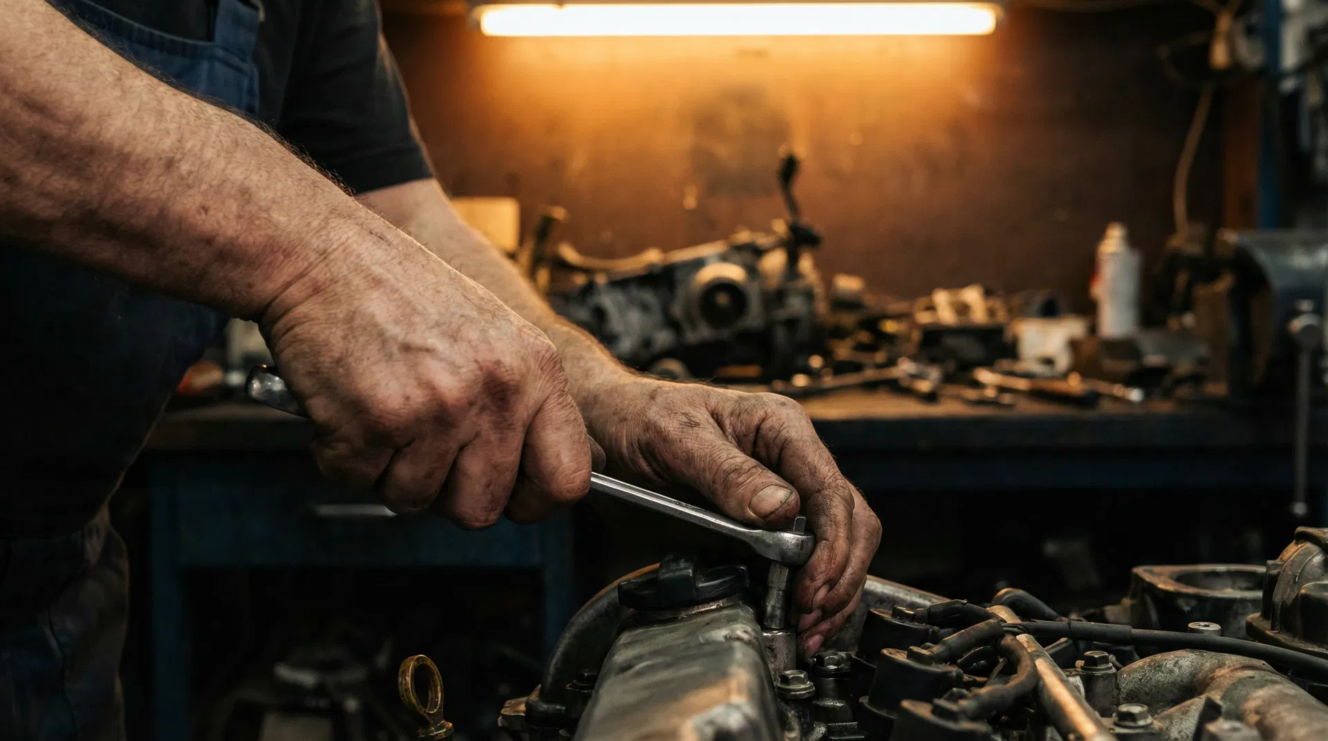 Experienced mechanic at work