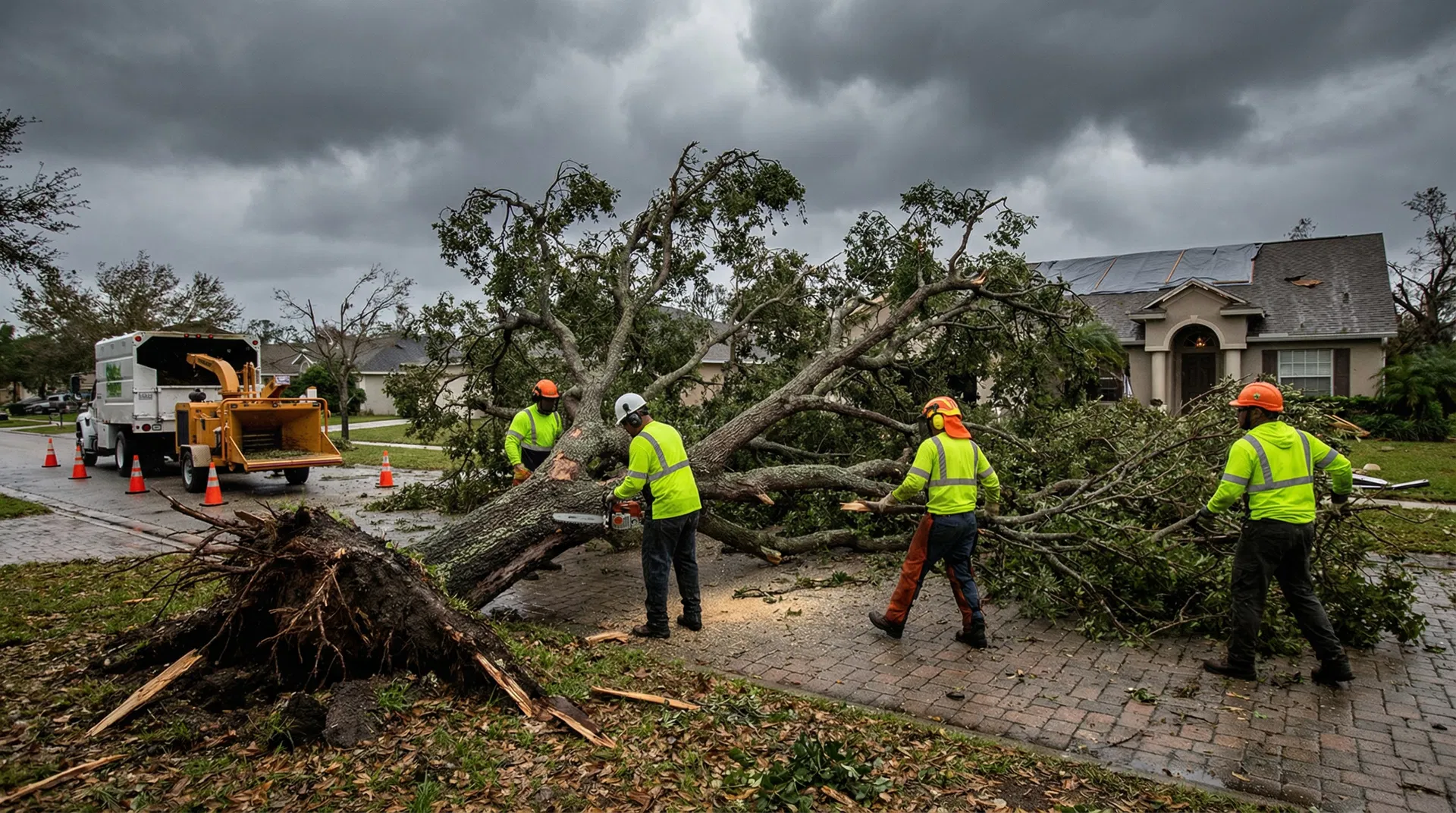 Storm damage cleanup