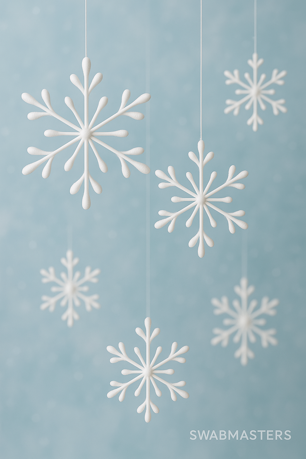 Elegant Cotton Swab Snowflakes