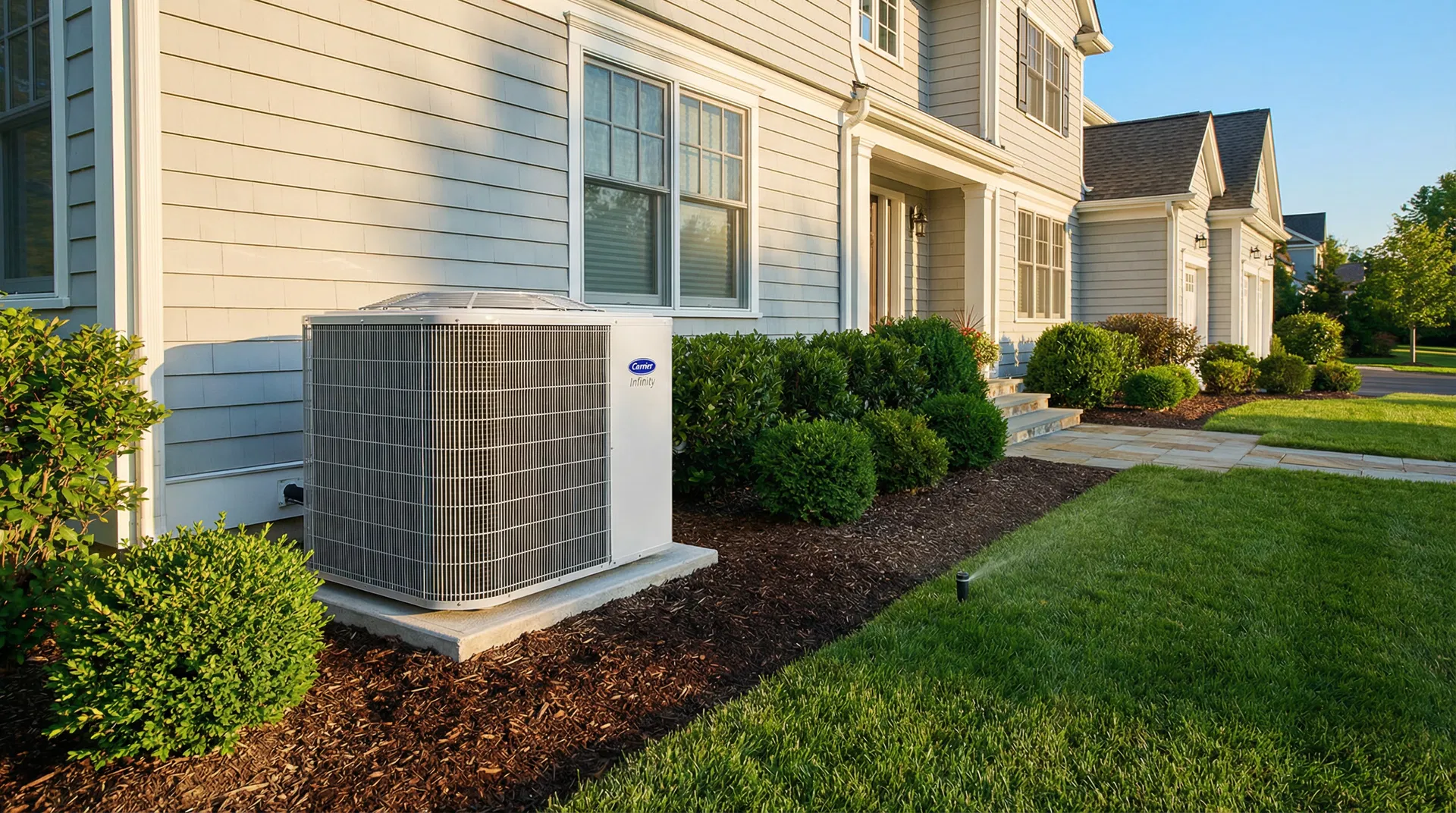 HVAC technician working on air conditioning unit