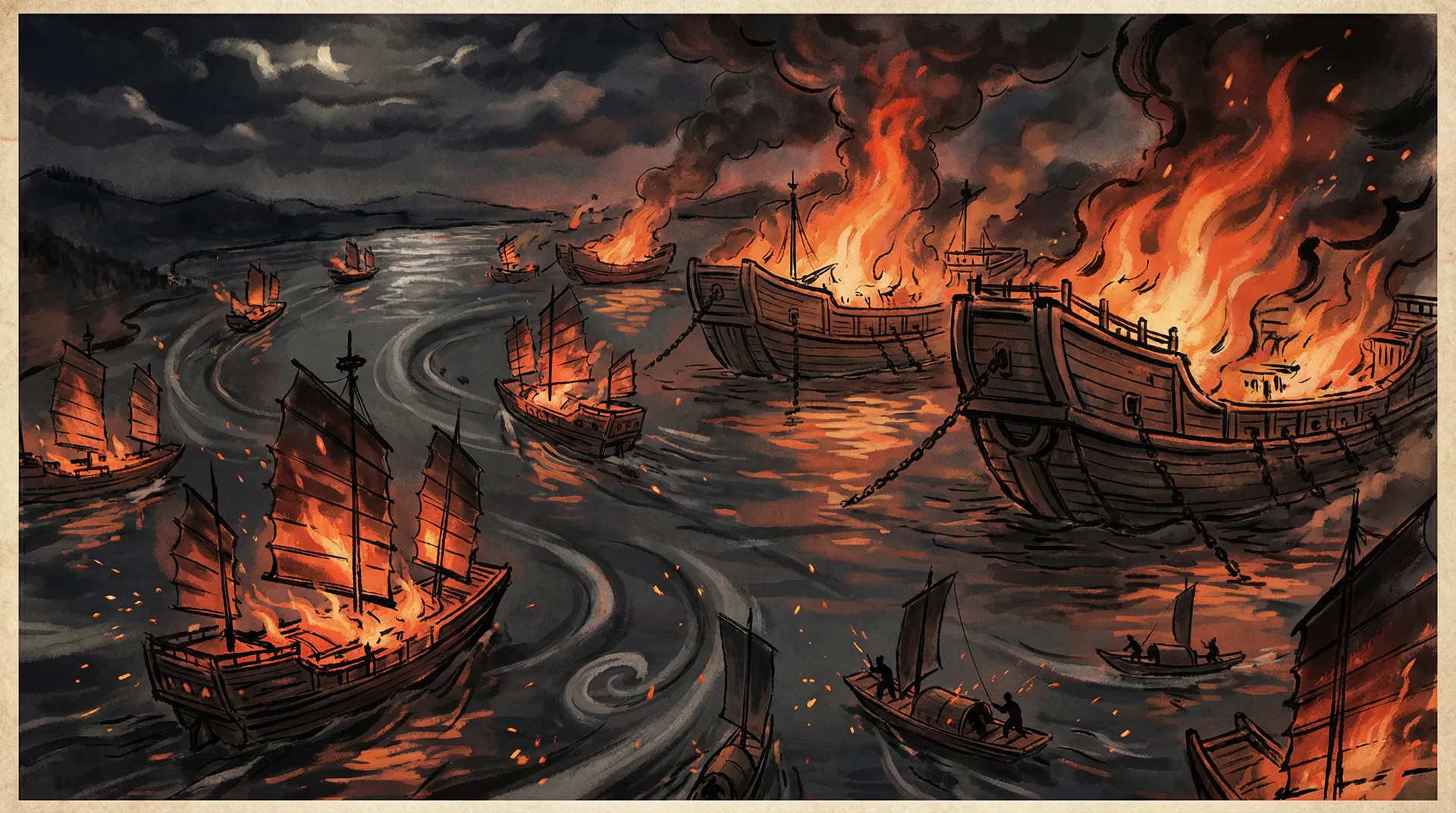 The Fire Attack at Red Cliffs