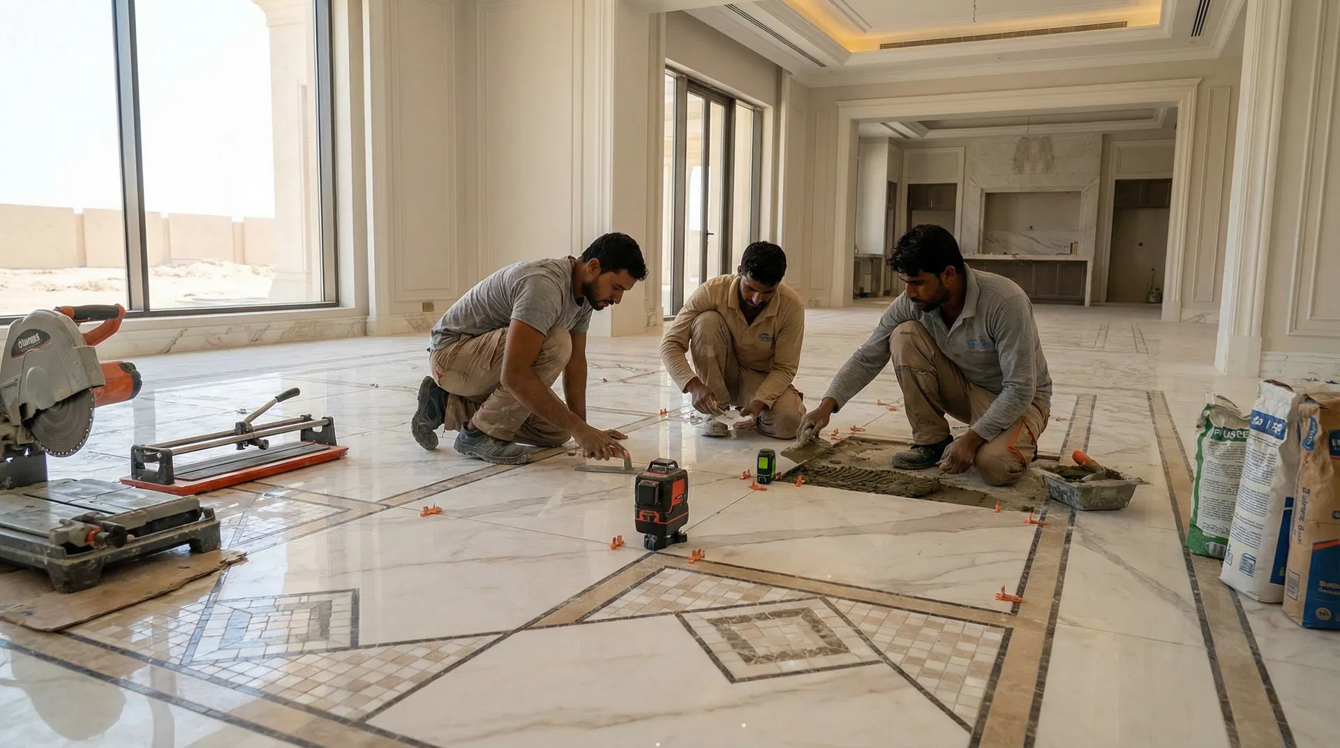 أعمال البلاط والسيراميك