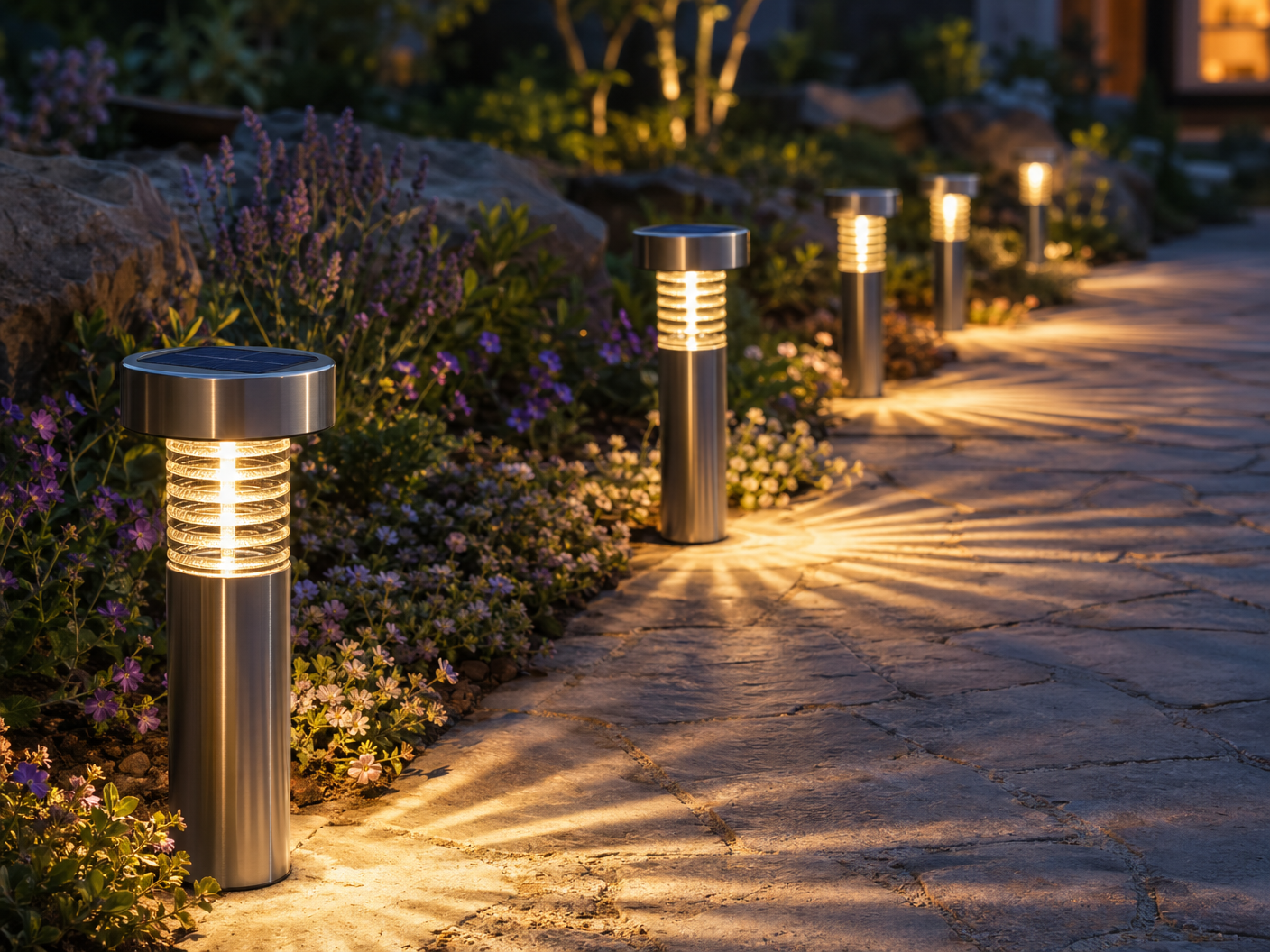 Solar-Powered Path Lights