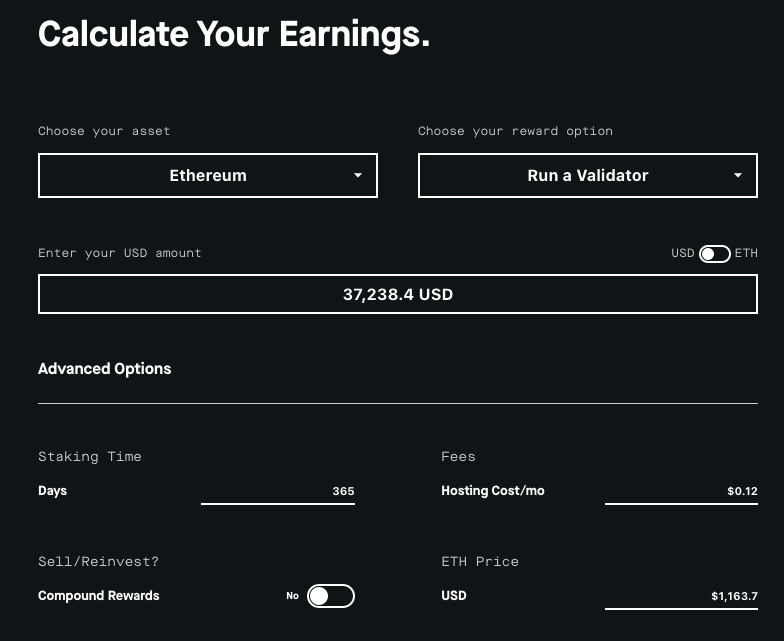 Staking Profit Calculator