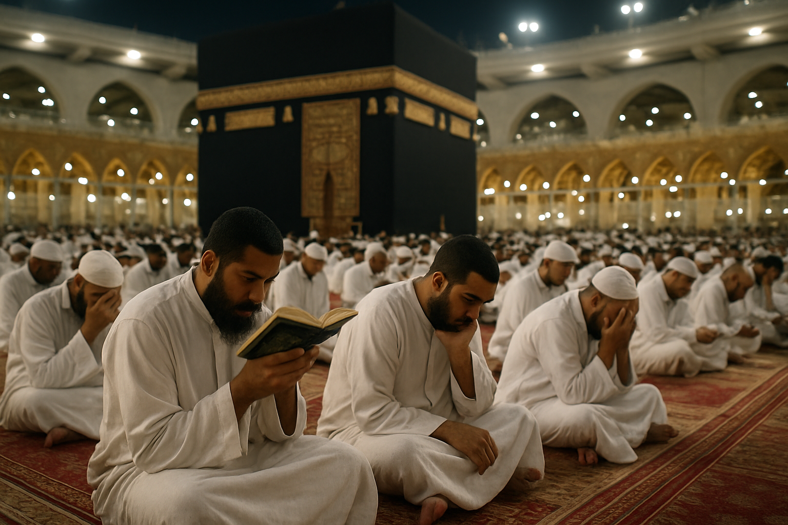 Pilgrims performing I'tikaf