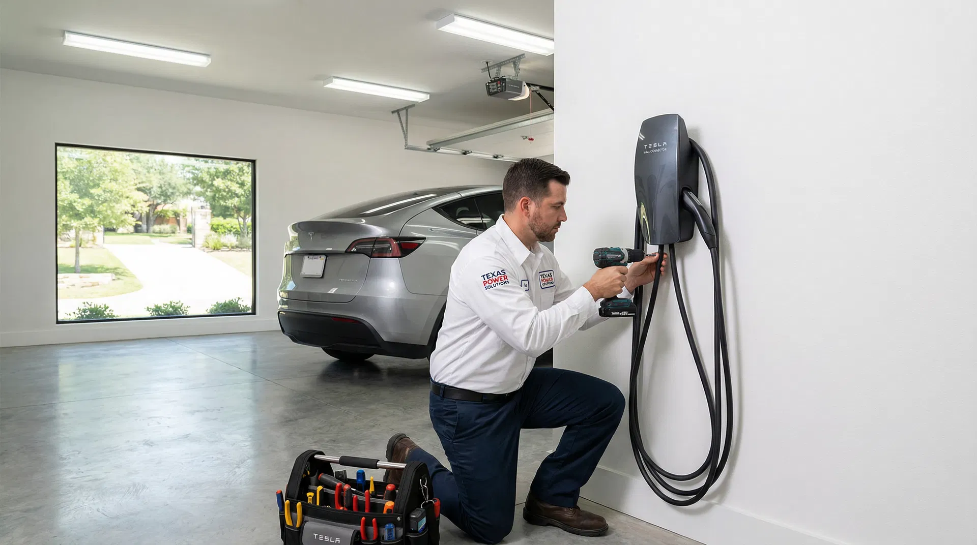 EV charger installation by Mister Sparky North Texas