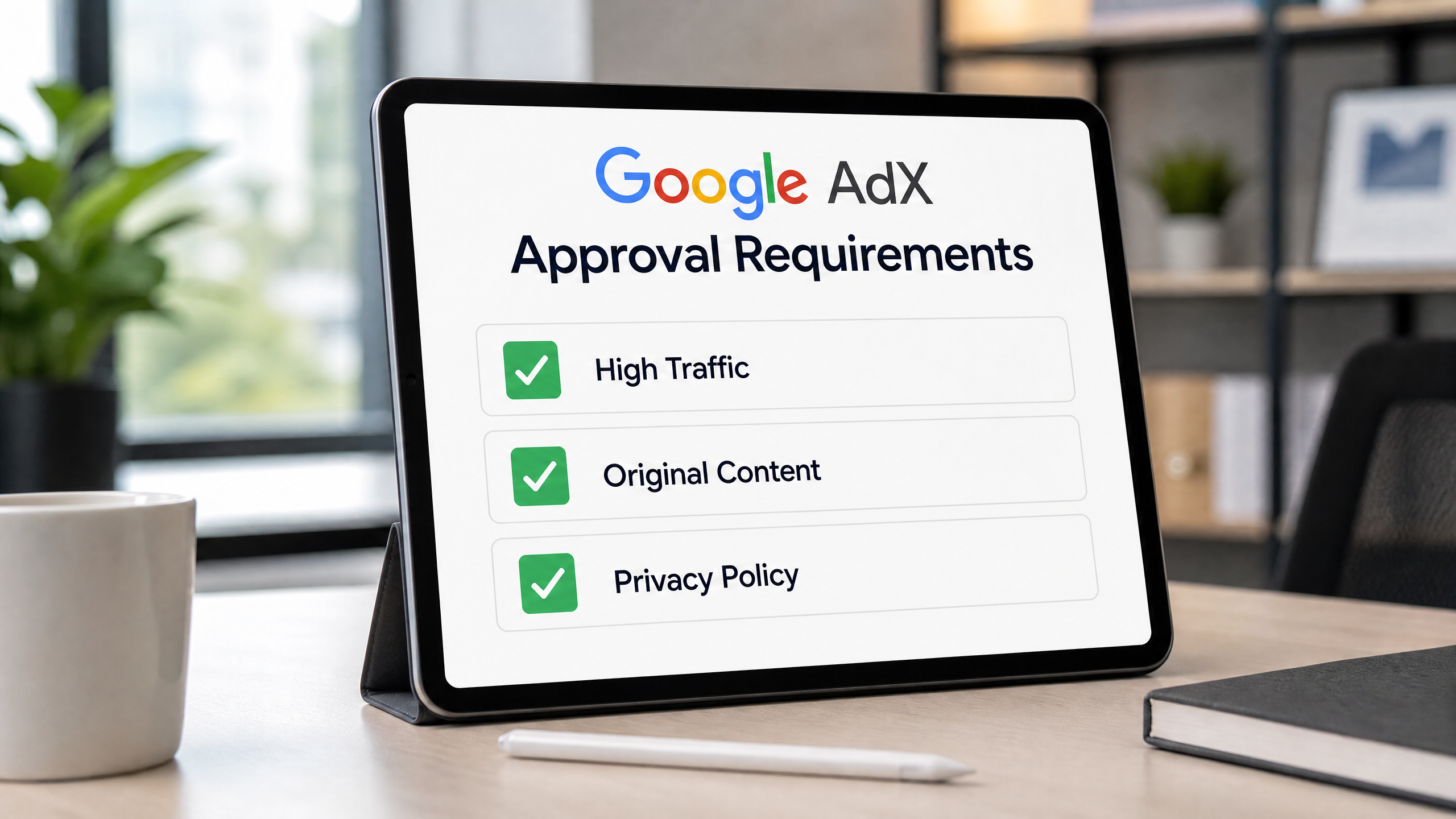 Google AdX Approval Requirements Google AdX Approval Requirements Checklist