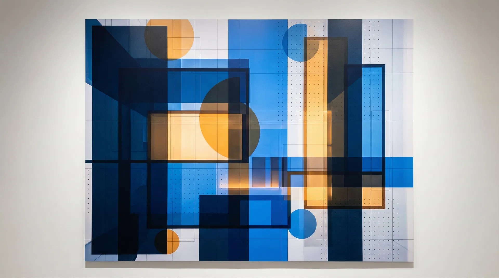 Abstract geometric composition representing AI-powered HR systems