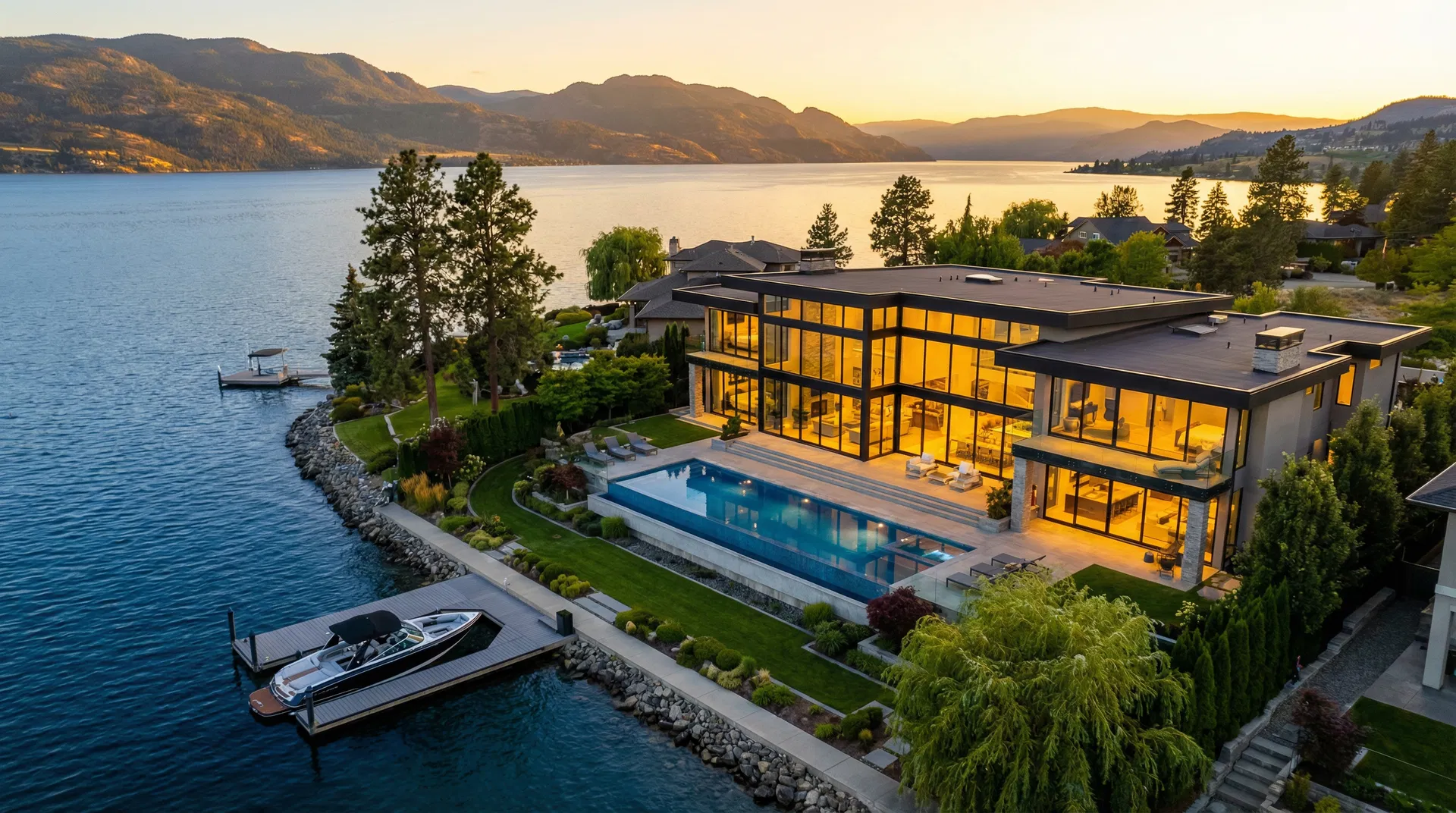 Luxury lakefront estate