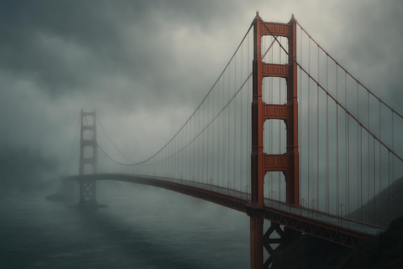 Jembatan Golden Gate diselimuti kabut