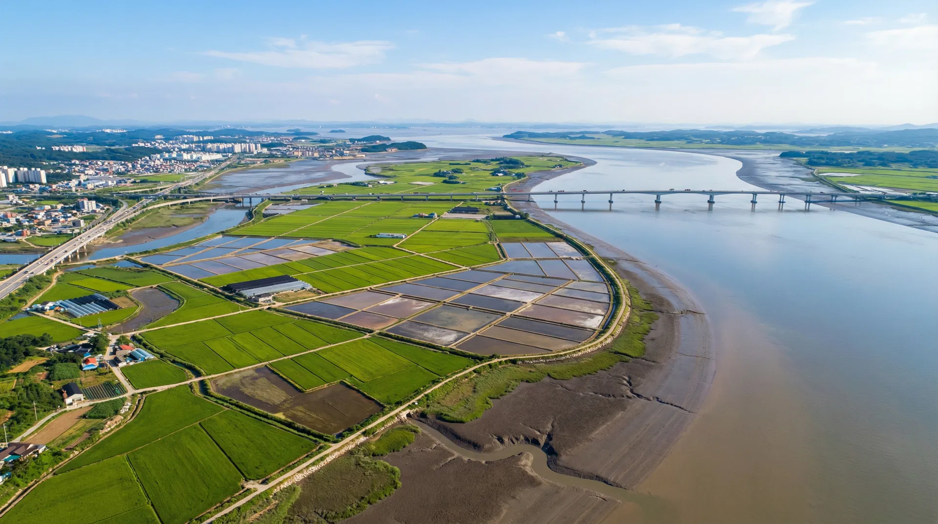 Ganghwa Island aerial view