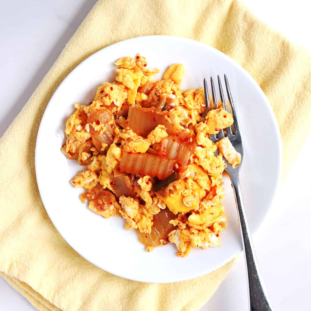 Kimchi Scrambled Eggs