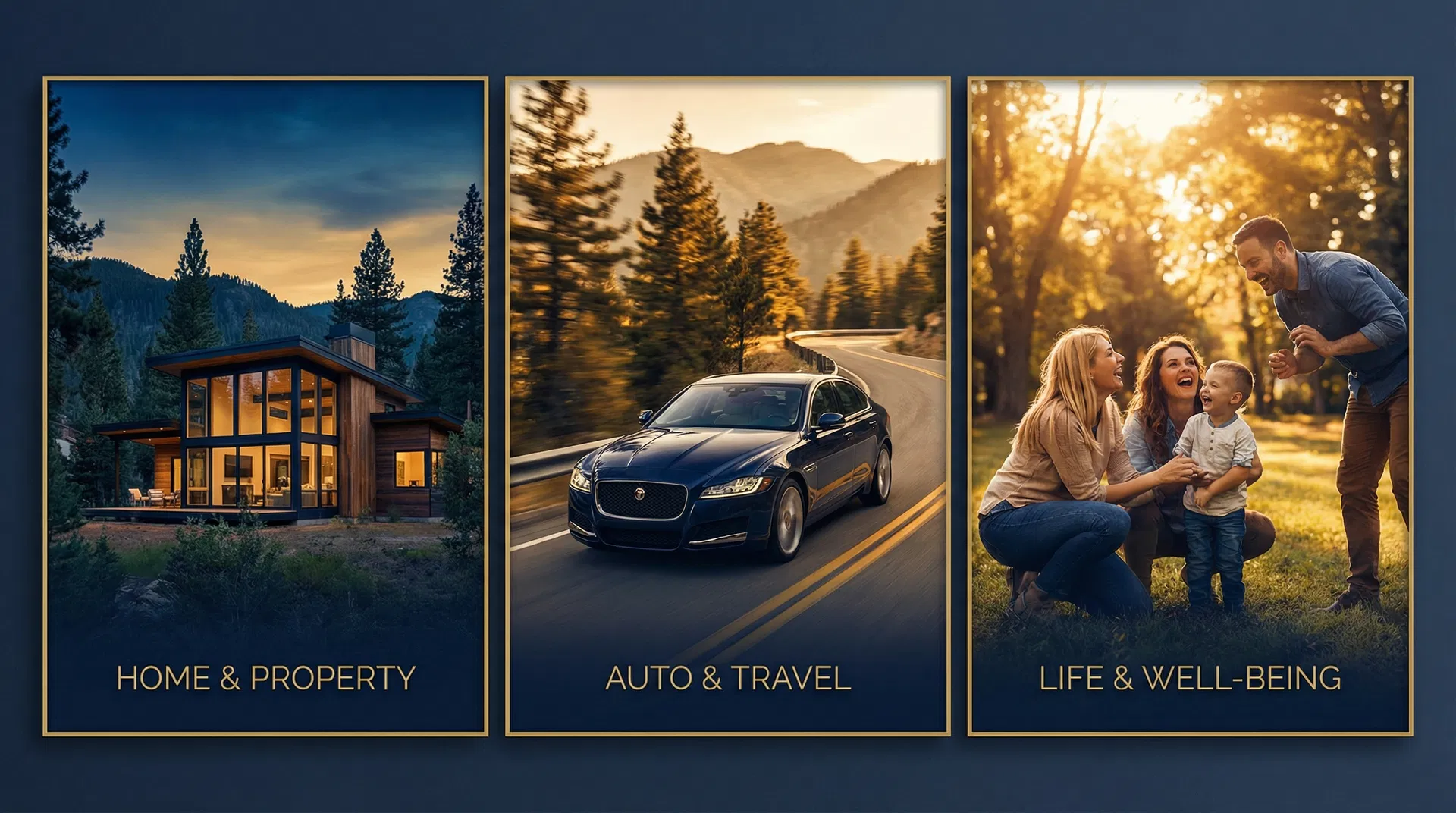 Home, Auto, and Life Insurance coverage options