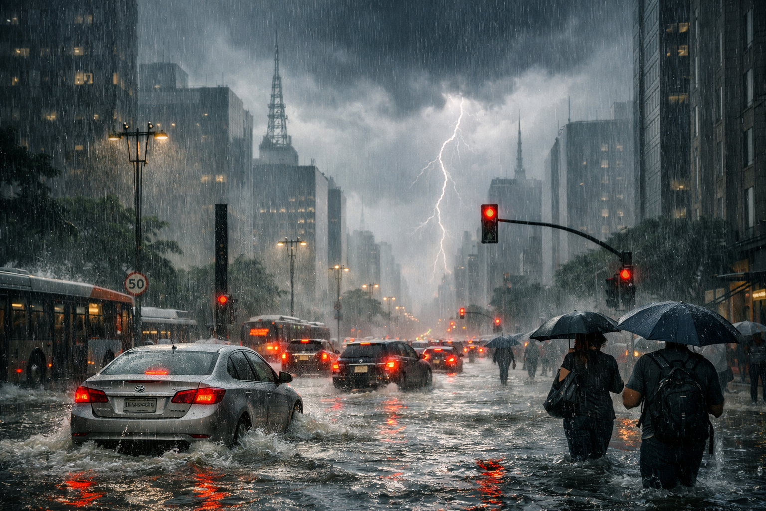 Caos das Chuvas em São Paulo