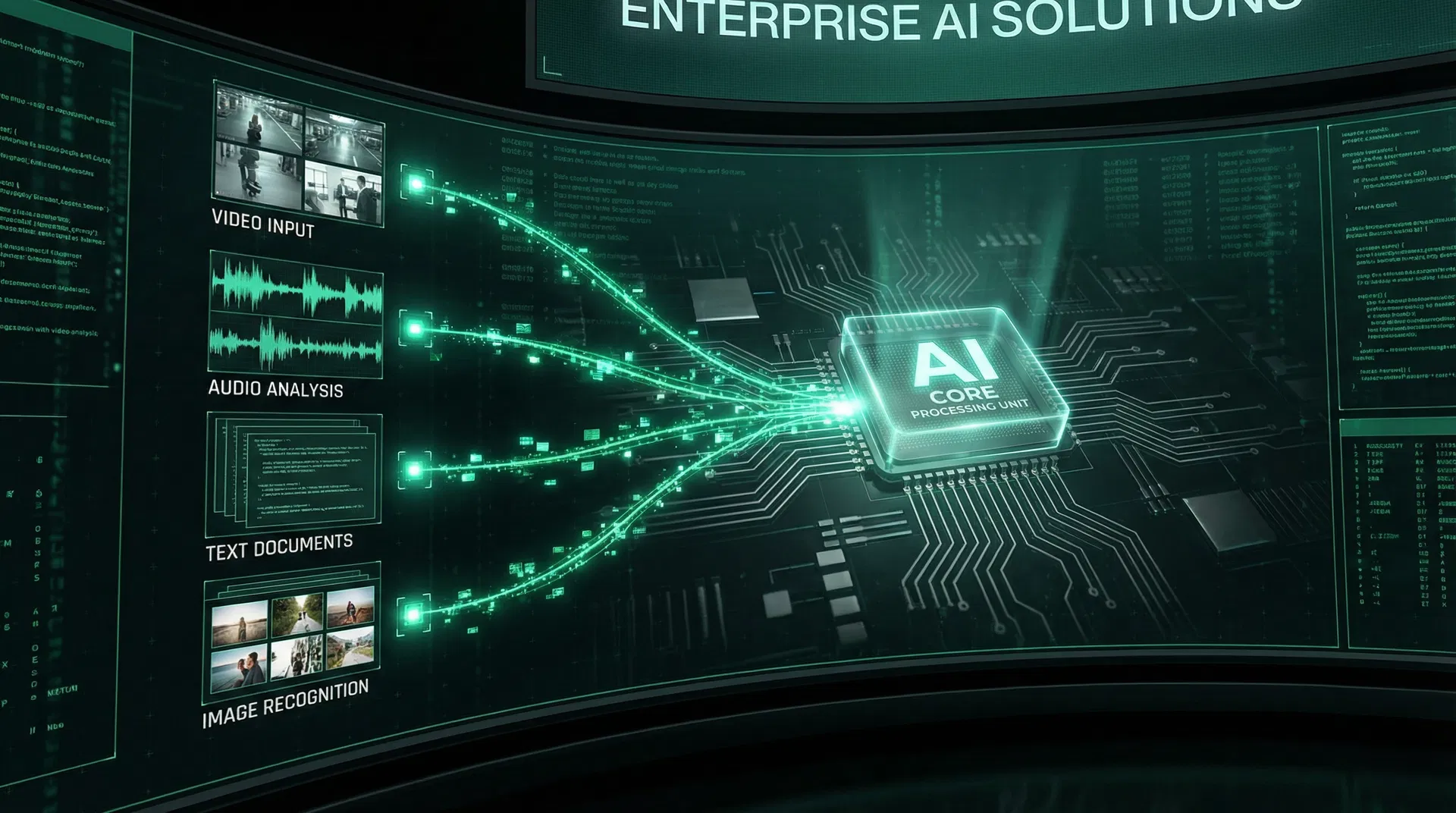 Enterprise multimodal AI — video, audio, text, and image processing