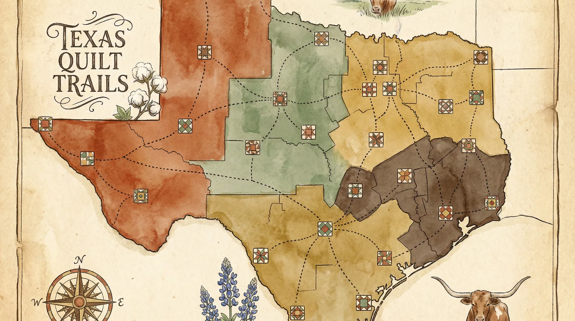 Texas Quilt Trails Map