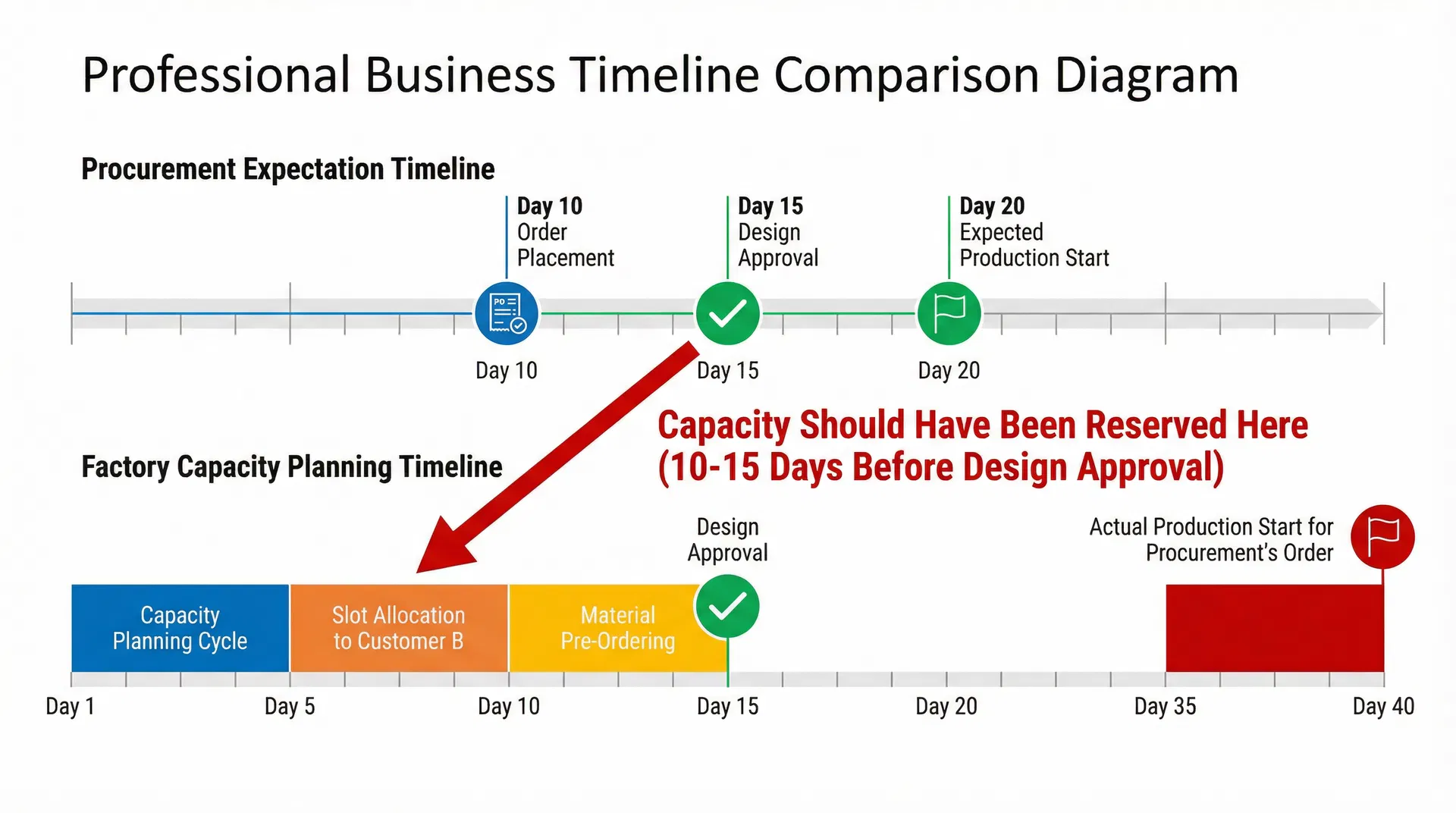 Capacity Reservation vs. Design Approval Timing Gap in Custom Stationery Procurement
