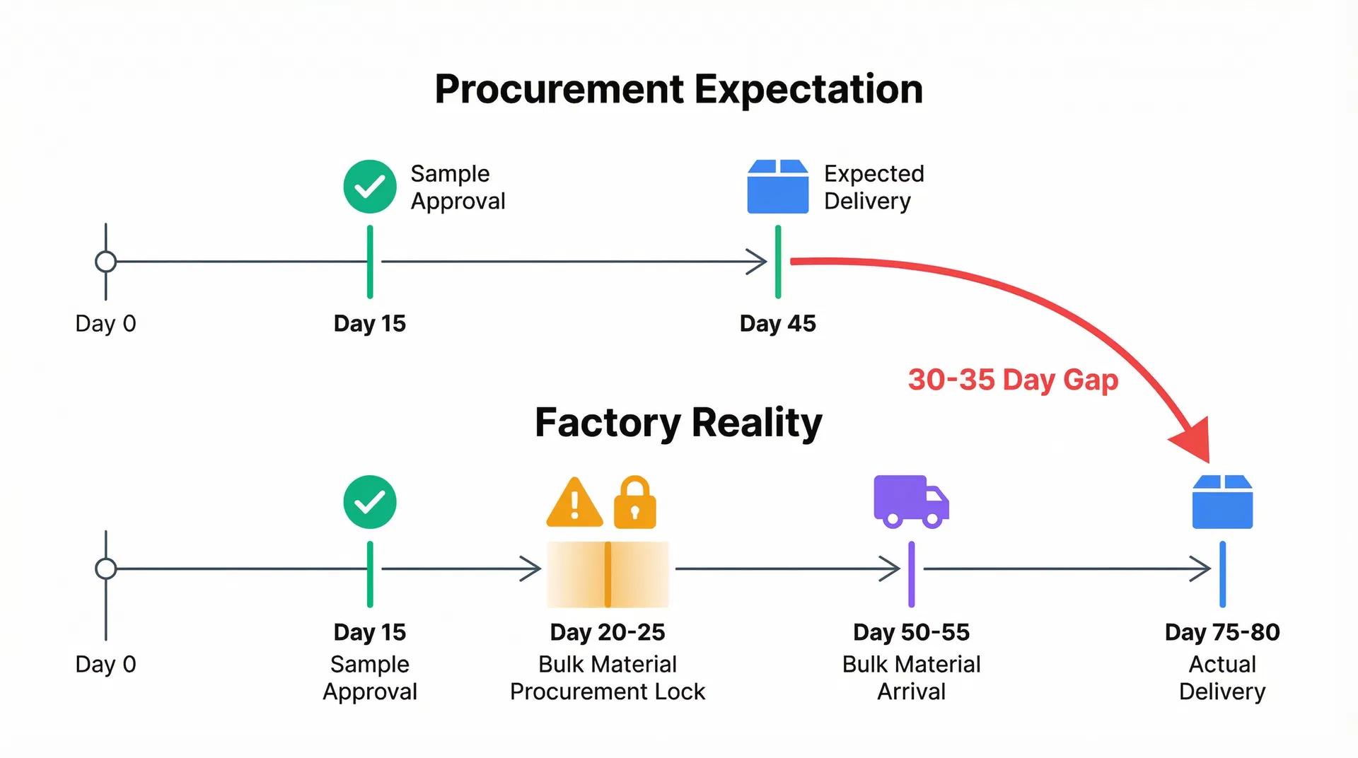 Sample Approval vs. Bulk Material Procurement Lock Timing Gap in Custom Stationery Procurement