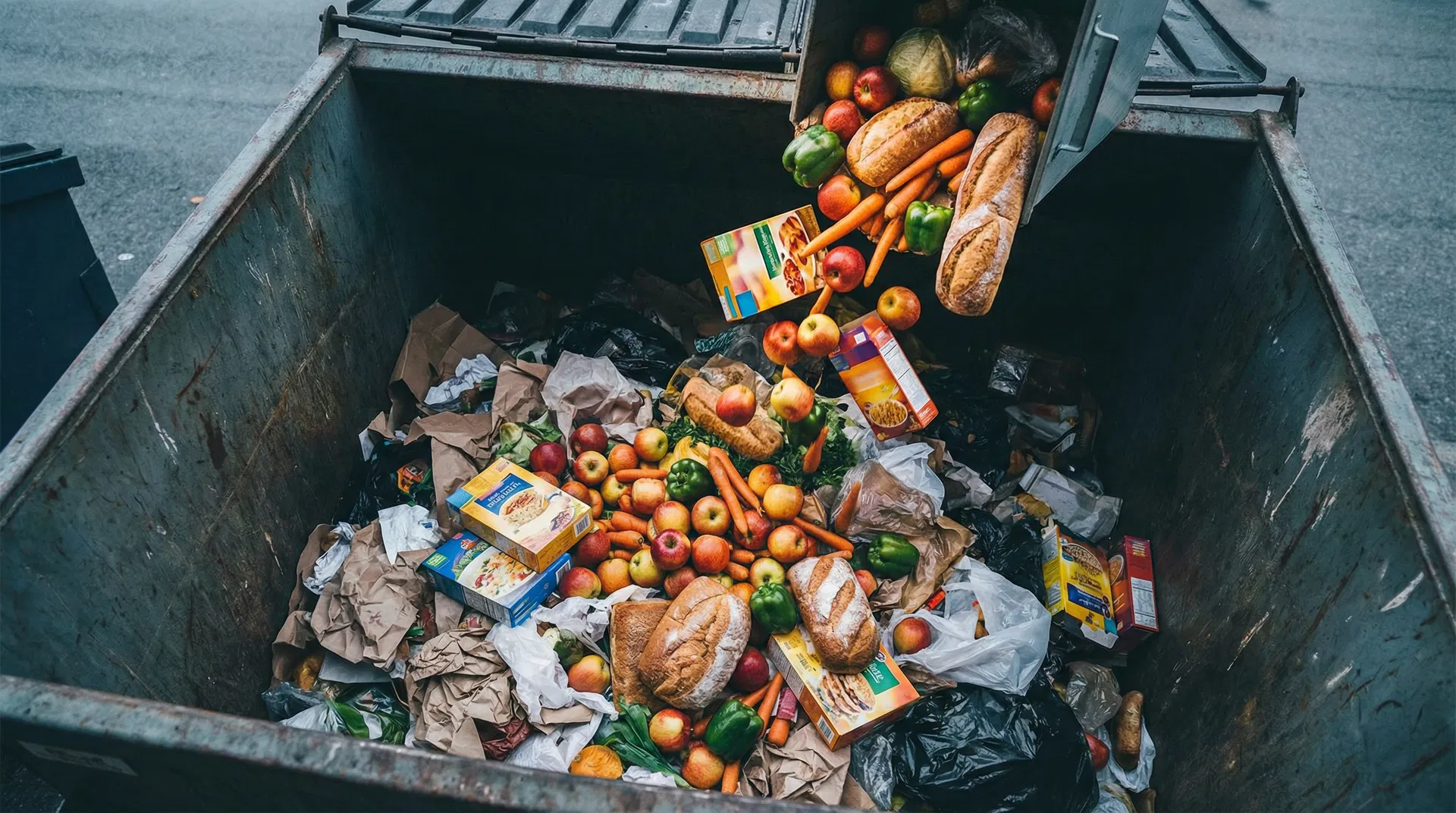 Alimentos desperdiciados que podrían alimentar familias